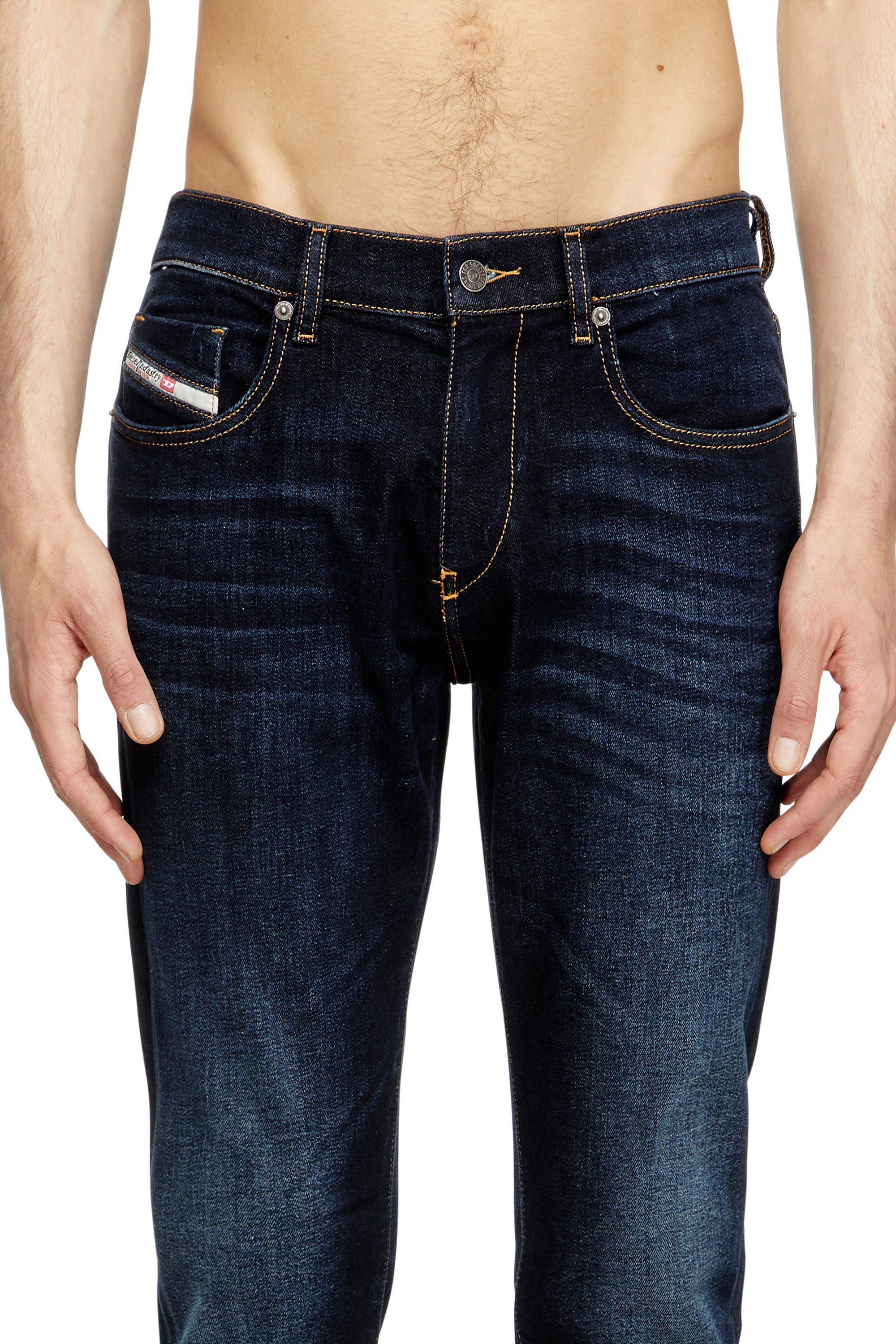 Diesel - Man's Slim Jeans 2019 D-Strukt 009ZS, Dark Blue - 5