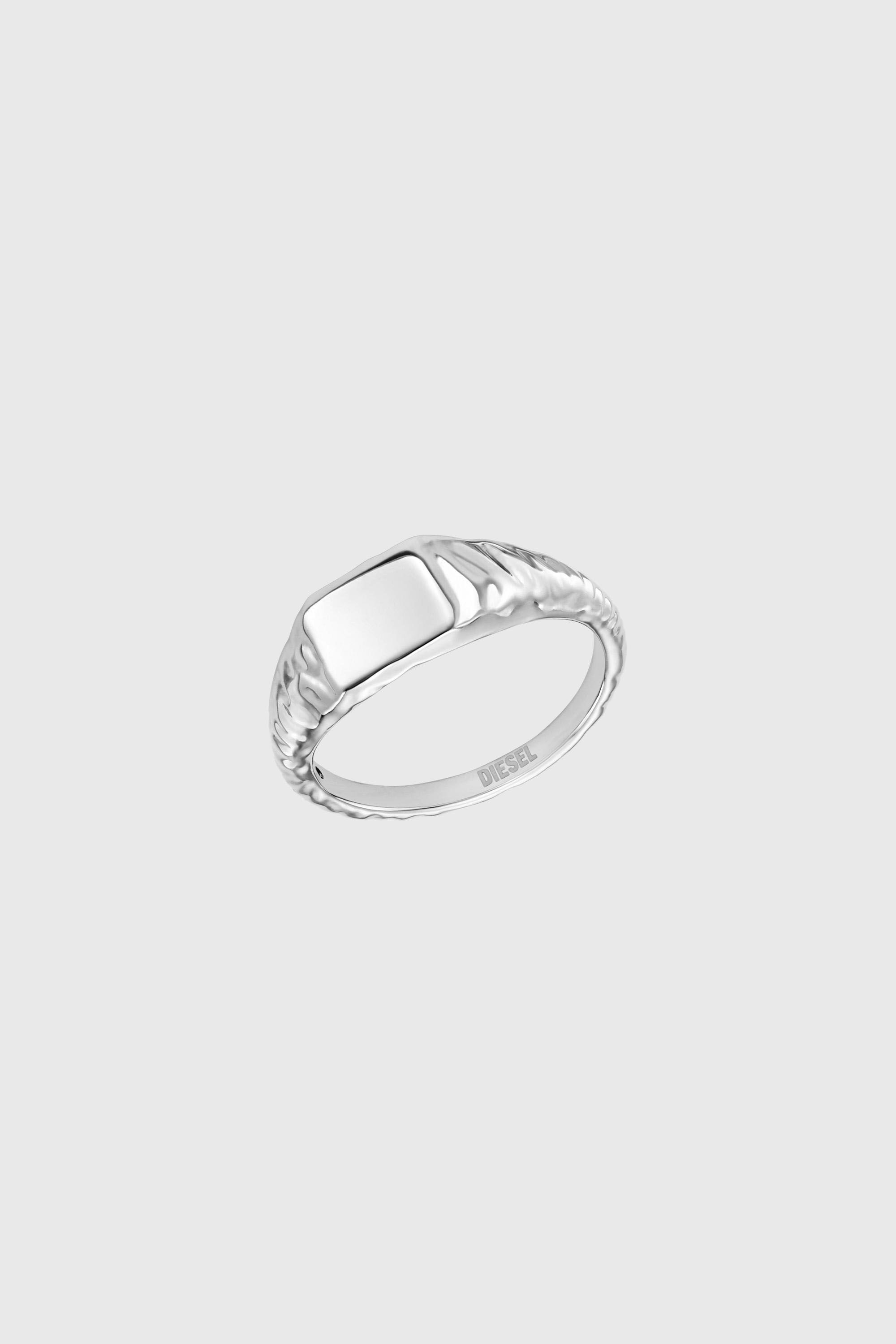 Diesel - DX1731040, Unisex's Stainless Steel Signet Ring in Silver - 1
