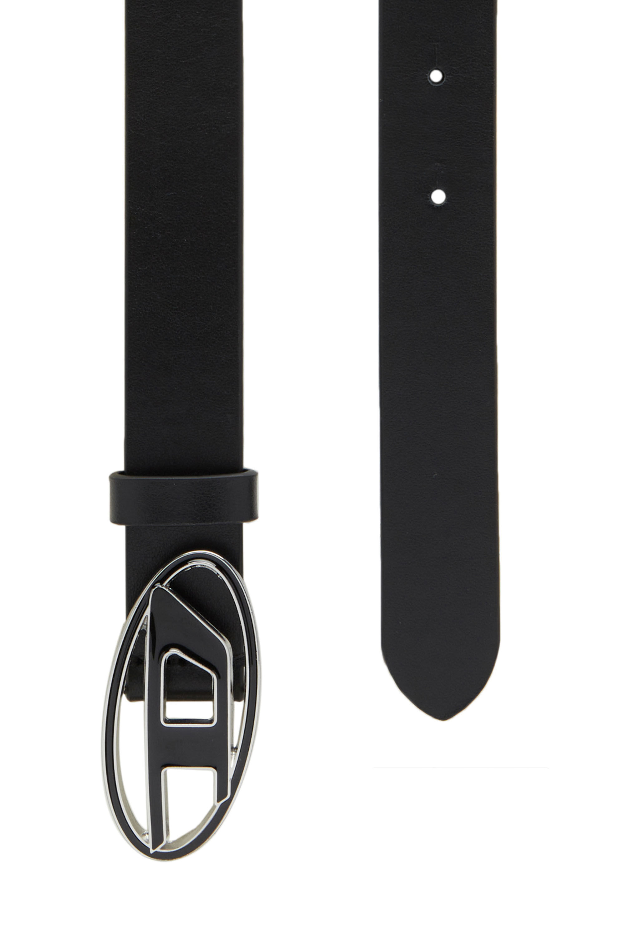 超美品 enamelled with belt Leather Women's buckle Diesel | Black | 小物