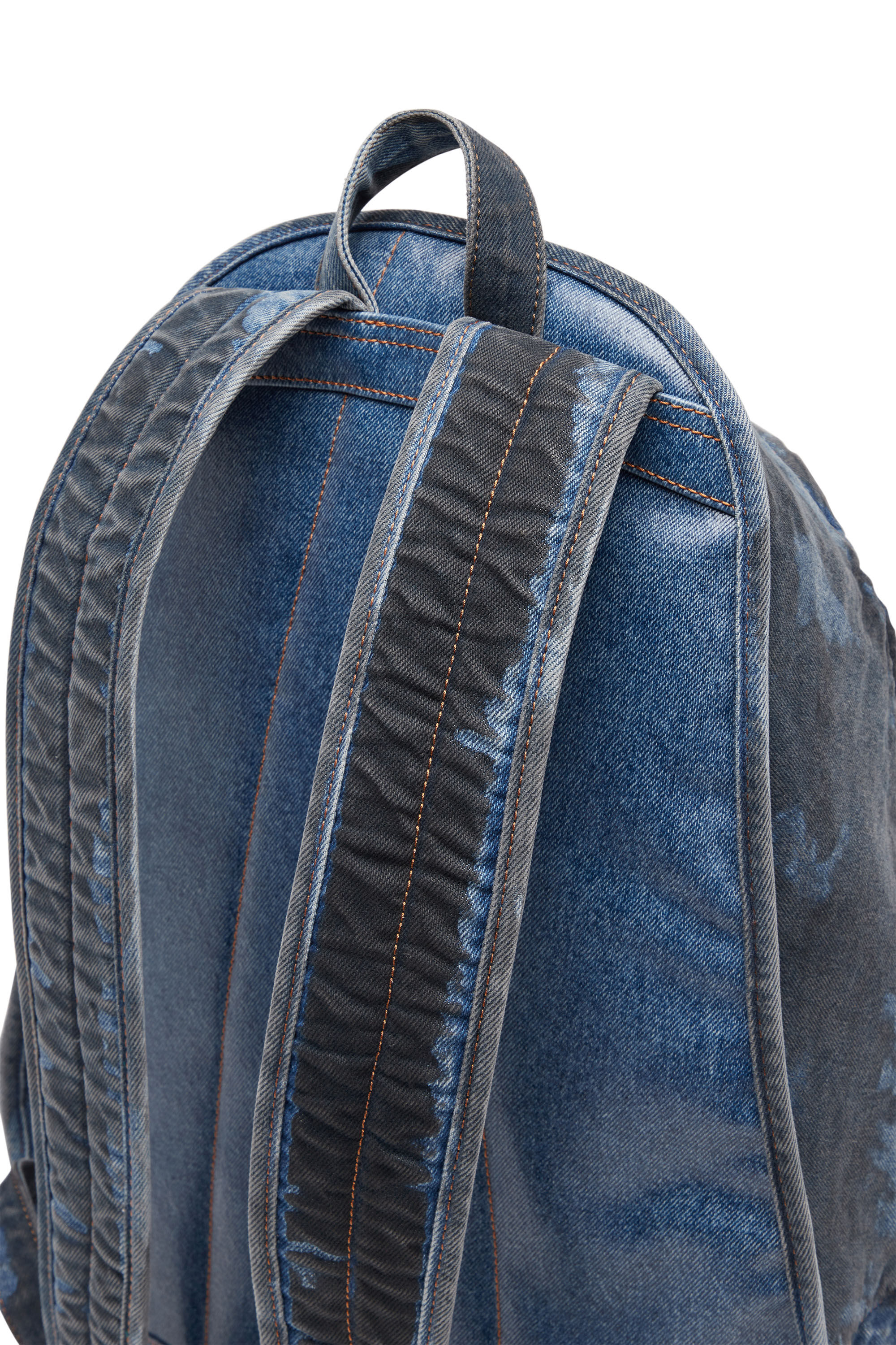 Diesel - RAVE BACKPACK, Unisex Rave-Backpack in coated denim in Blue - Image 5