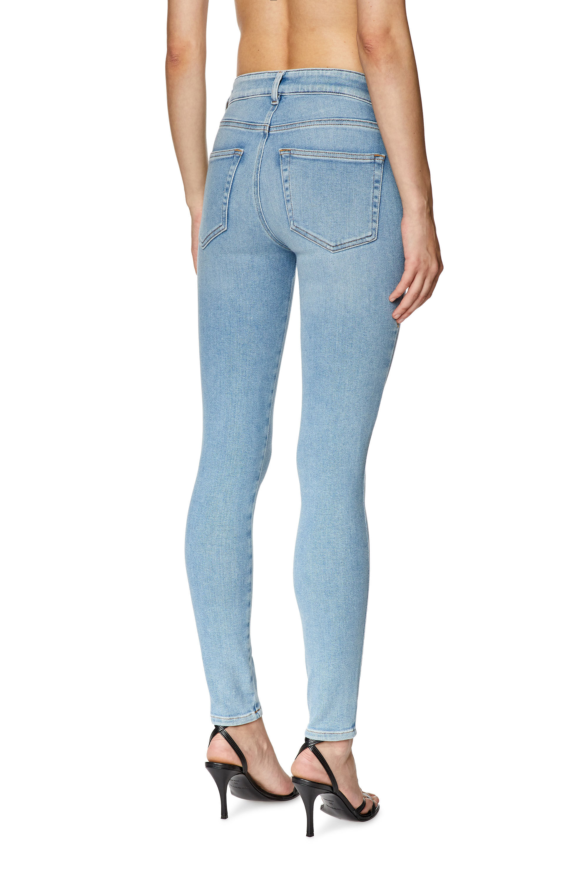 Diesel - Super skinny Jeans 2017 Slandy 09F87, Light Blue - Image 4