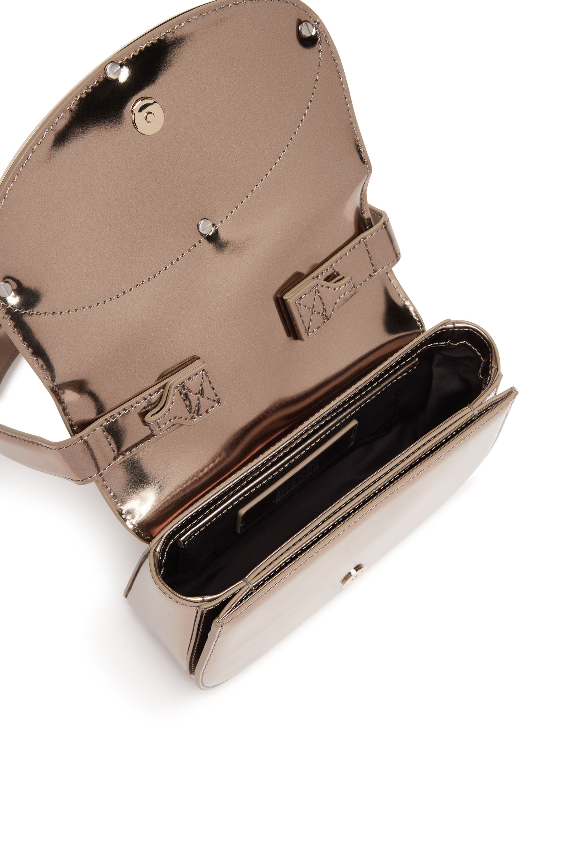 Diesel - 1DR, Woman 1DR-Iconic shoulder bag in mirrored leather in Brown - Image 5