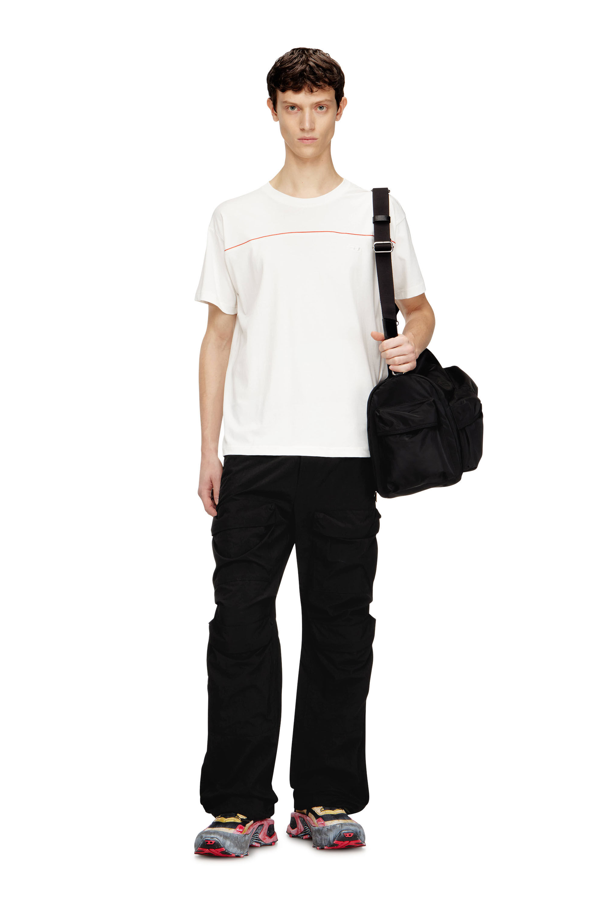 Diesel - T-NORM-PIPING, Man's T-shirt with contrast piping in null - 1