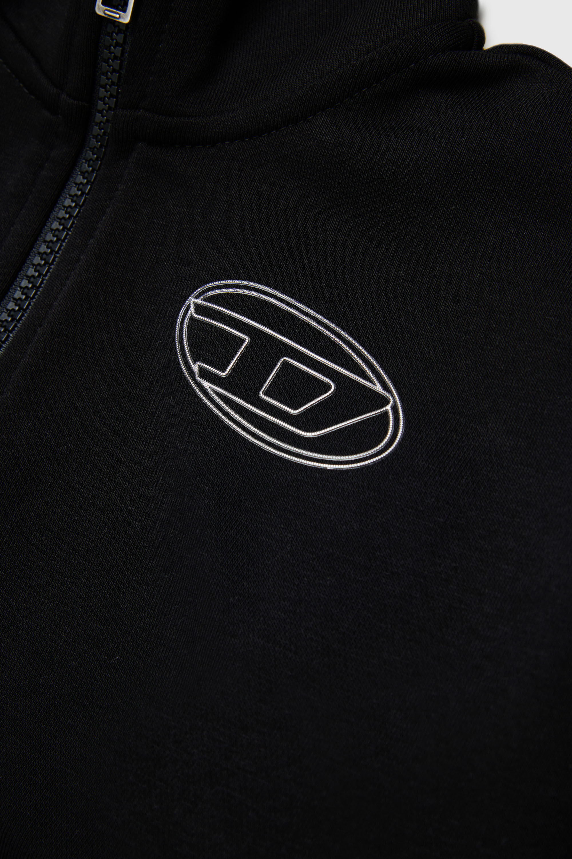 Diesel - SALILA, Woman's Zip-up sweatshirt with Oval D logo in Black - 4