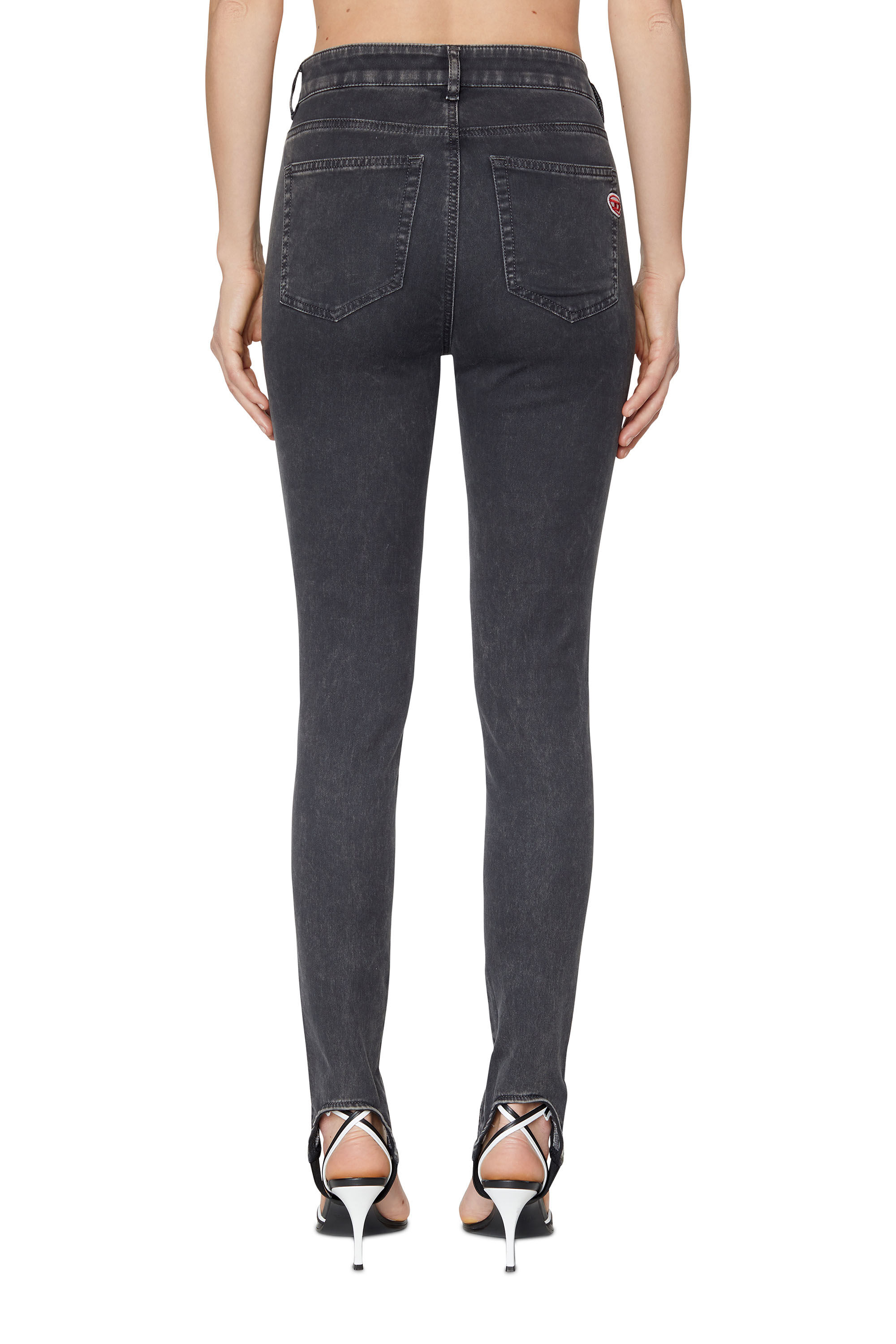 Diesel - Slandy Joggjeans® 069ZM Super skinny, Black/Dark grey - Image 4