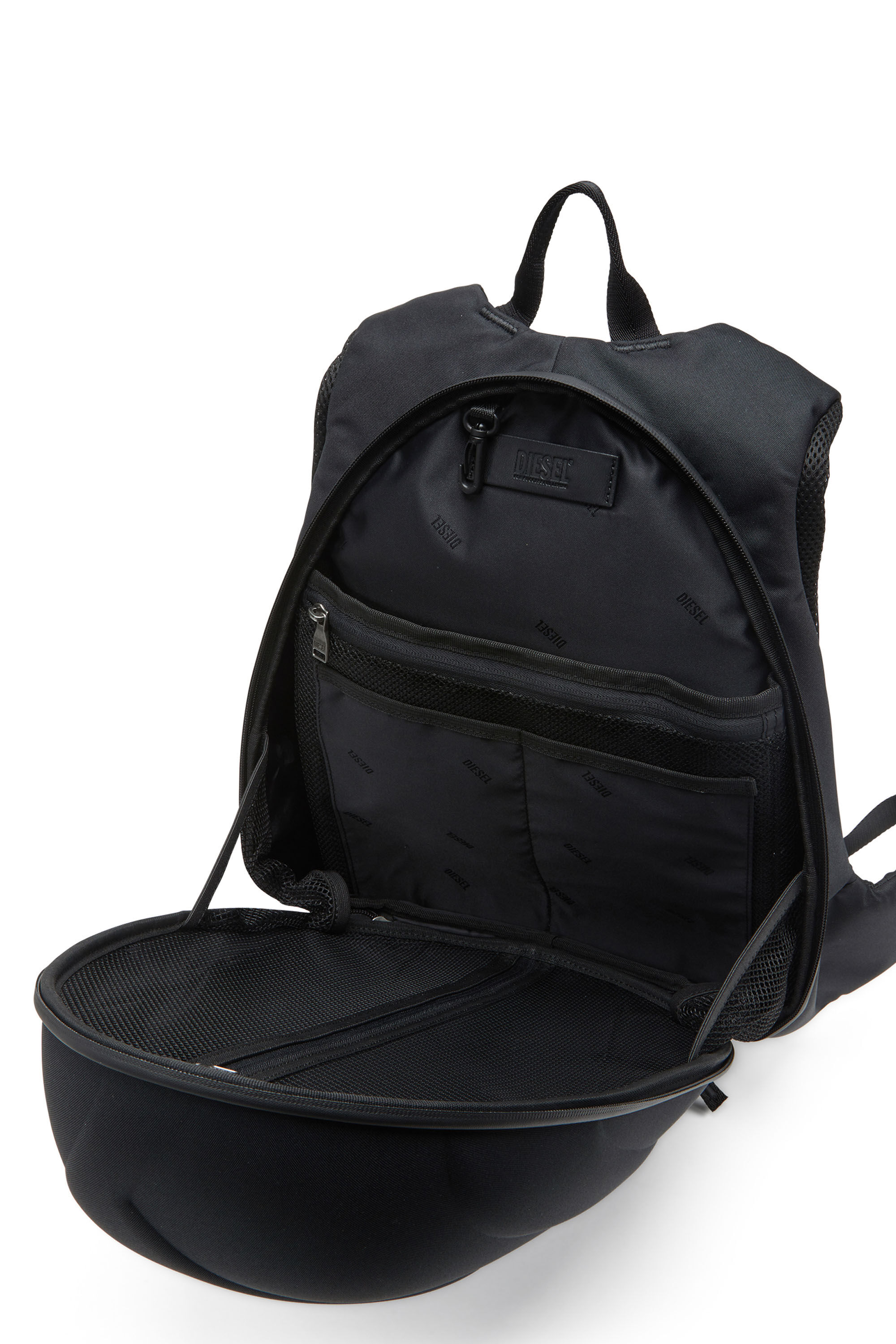 Diesel - 1DR-POD BACKPACK, Man 1DR-Pod-Hard shell backpack with Oval D logo in Black - Image 2