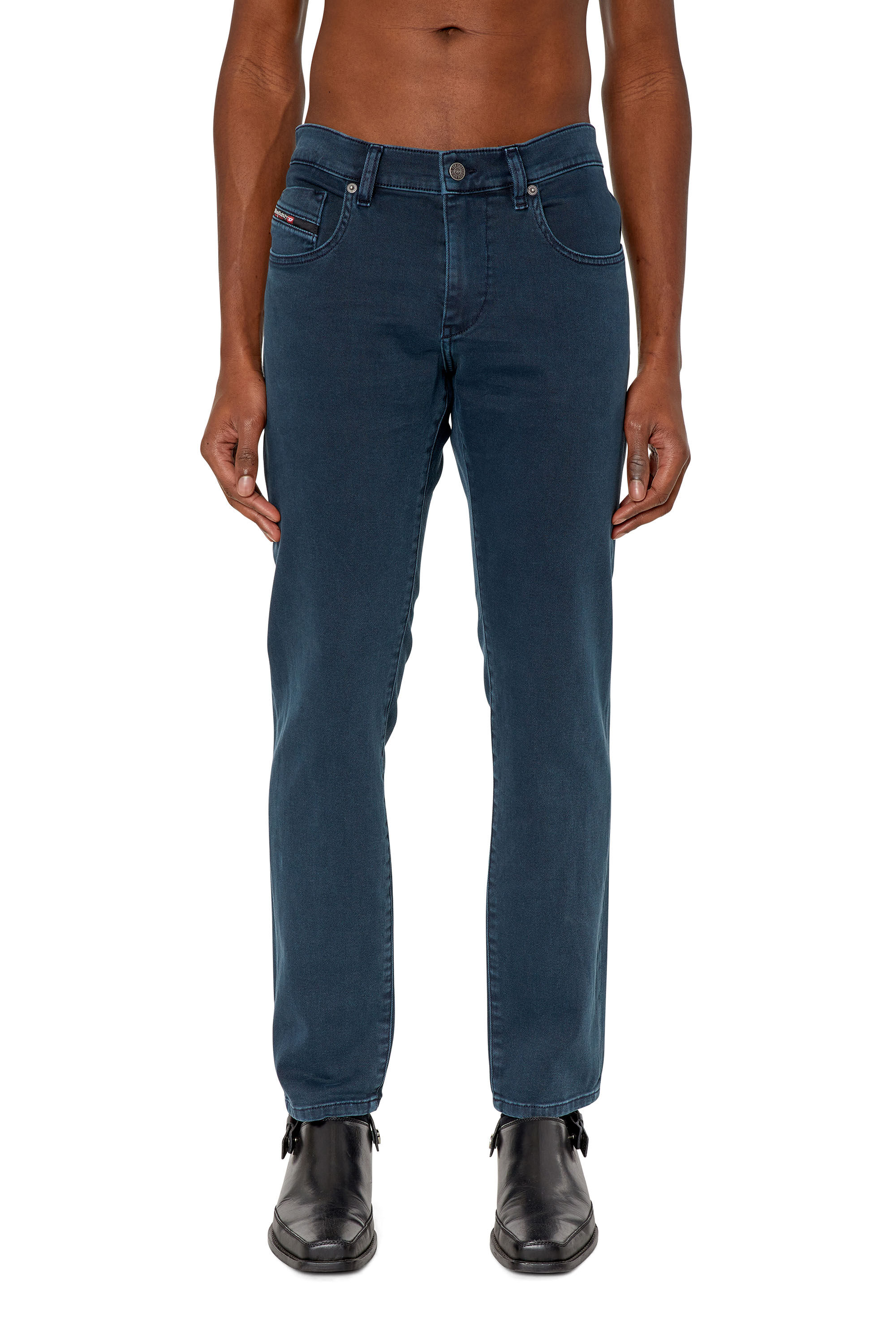 Diesel - 2019 D-Strukt 0QWTY Slim Jeans, Medium blue - Image 3