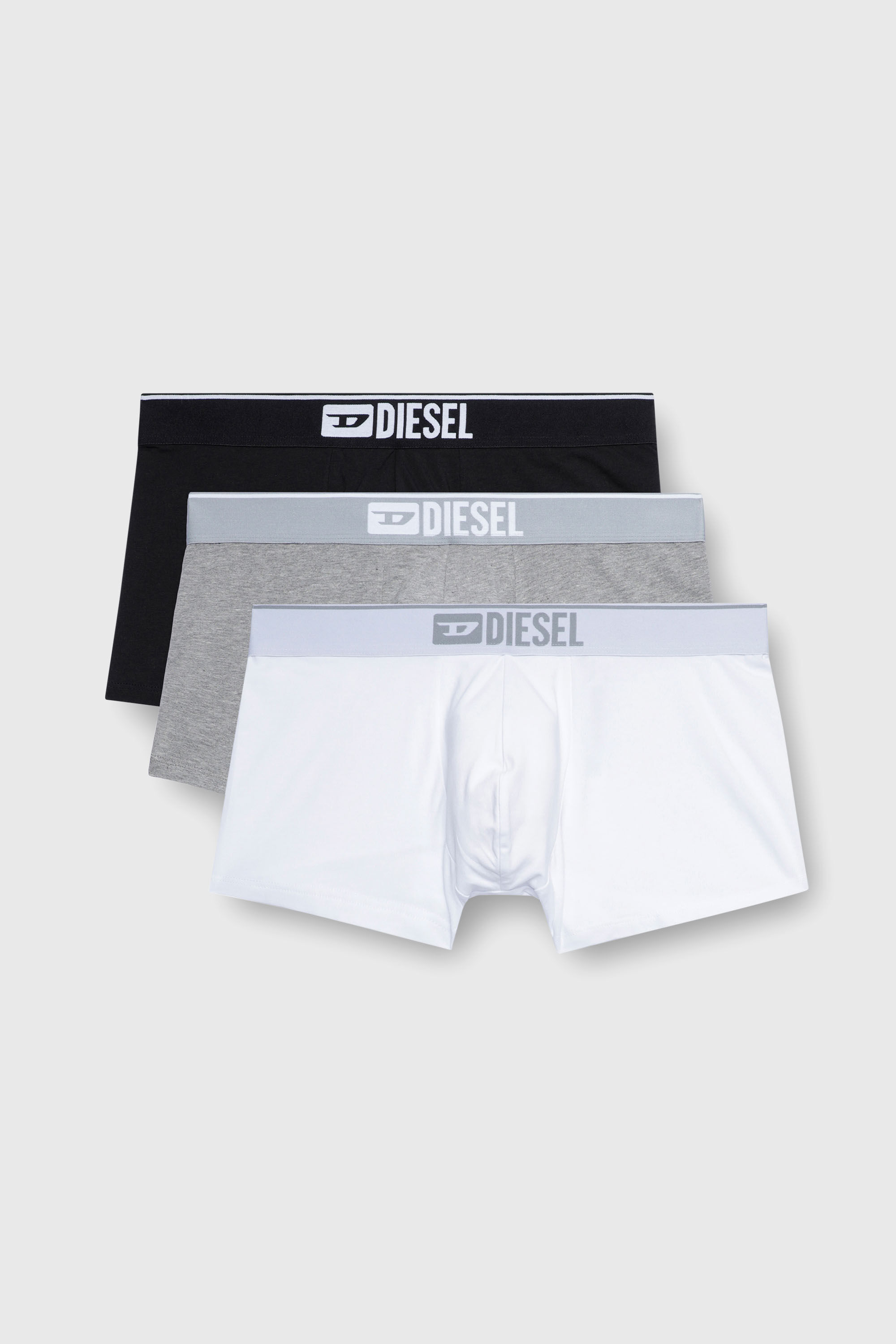 Diesel - UMBX-DAMIENTHREEPACK, Man's Three-pack of plain boxer briefs in White/Grey - 2