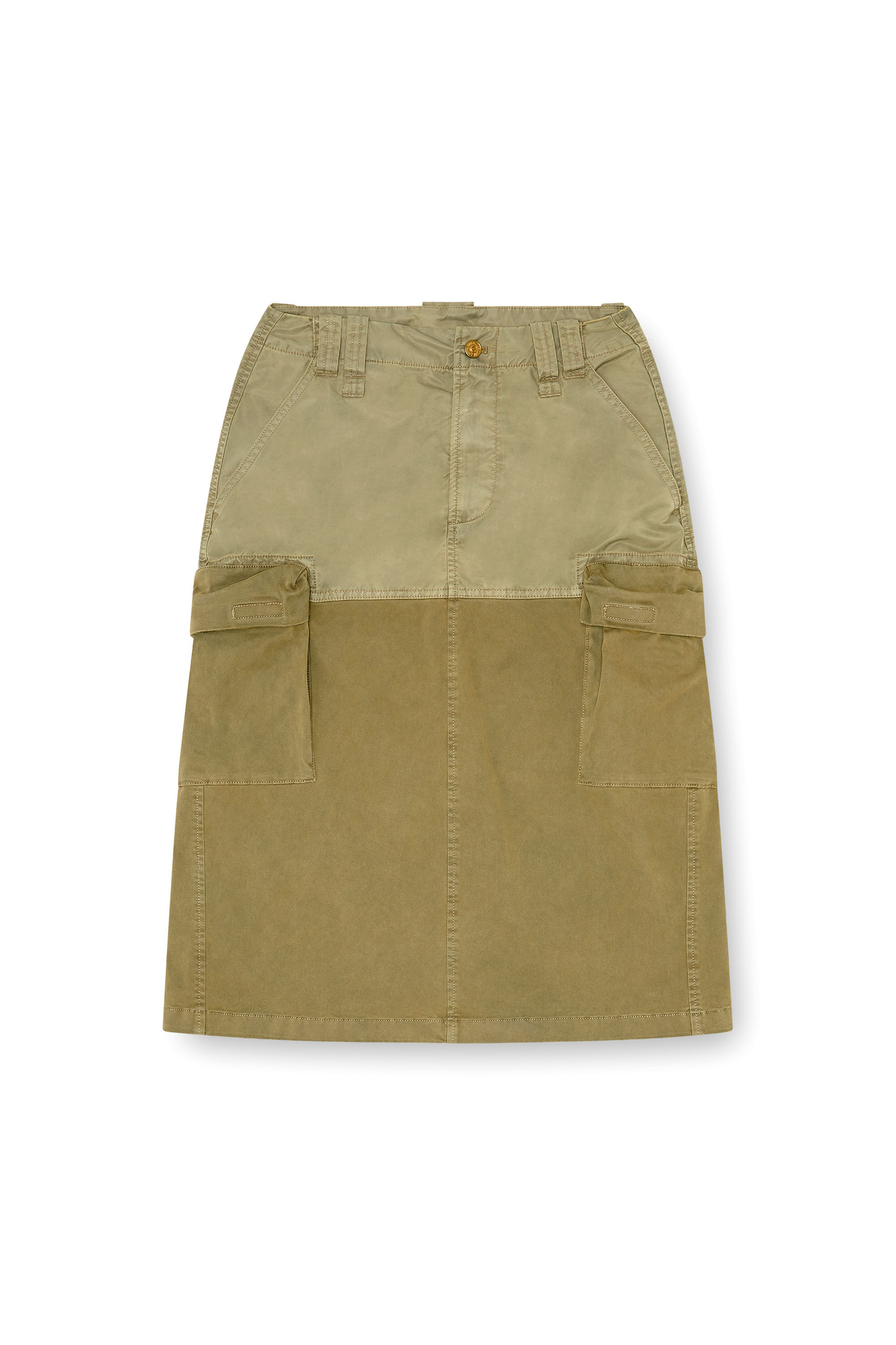 Diesel - O-DELE, Woman's Cargo midi skirt in cotton and nylon in null - 2
