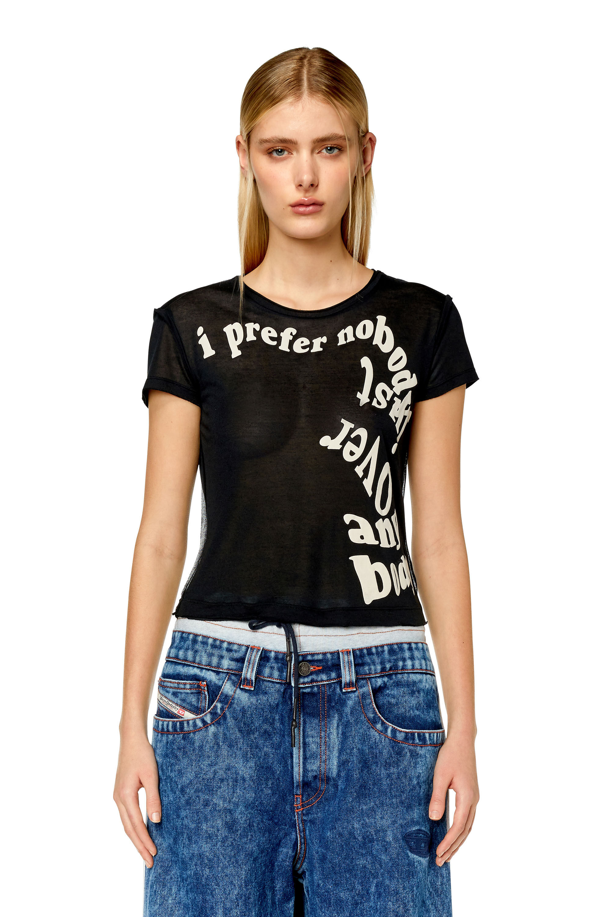 Diesel - T-UNCUTIE-RAW, Black - Image 3