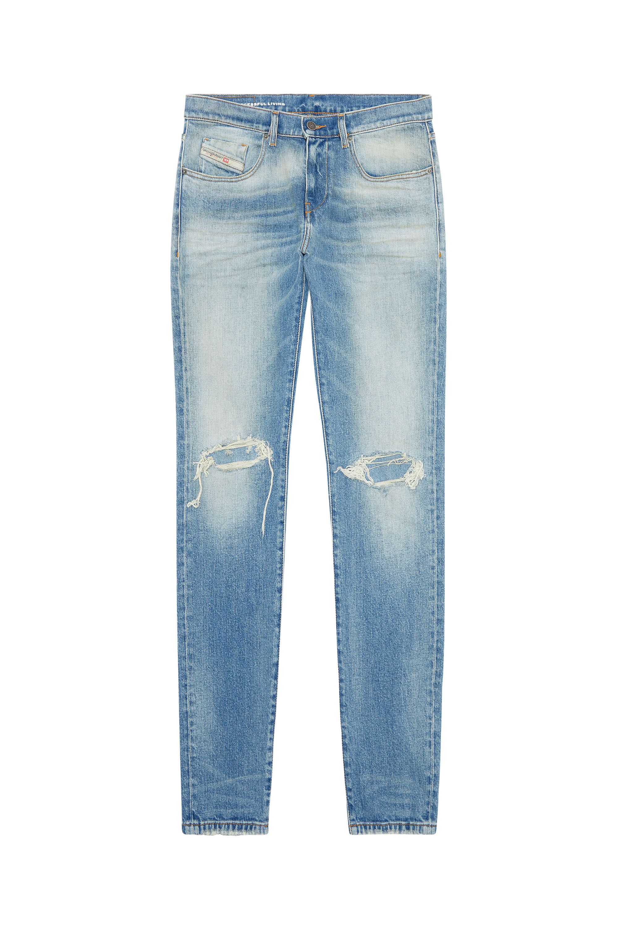 Diesel - 2019 D-Strukt 007P3 Slim Jeans, Light Blue - Image 2