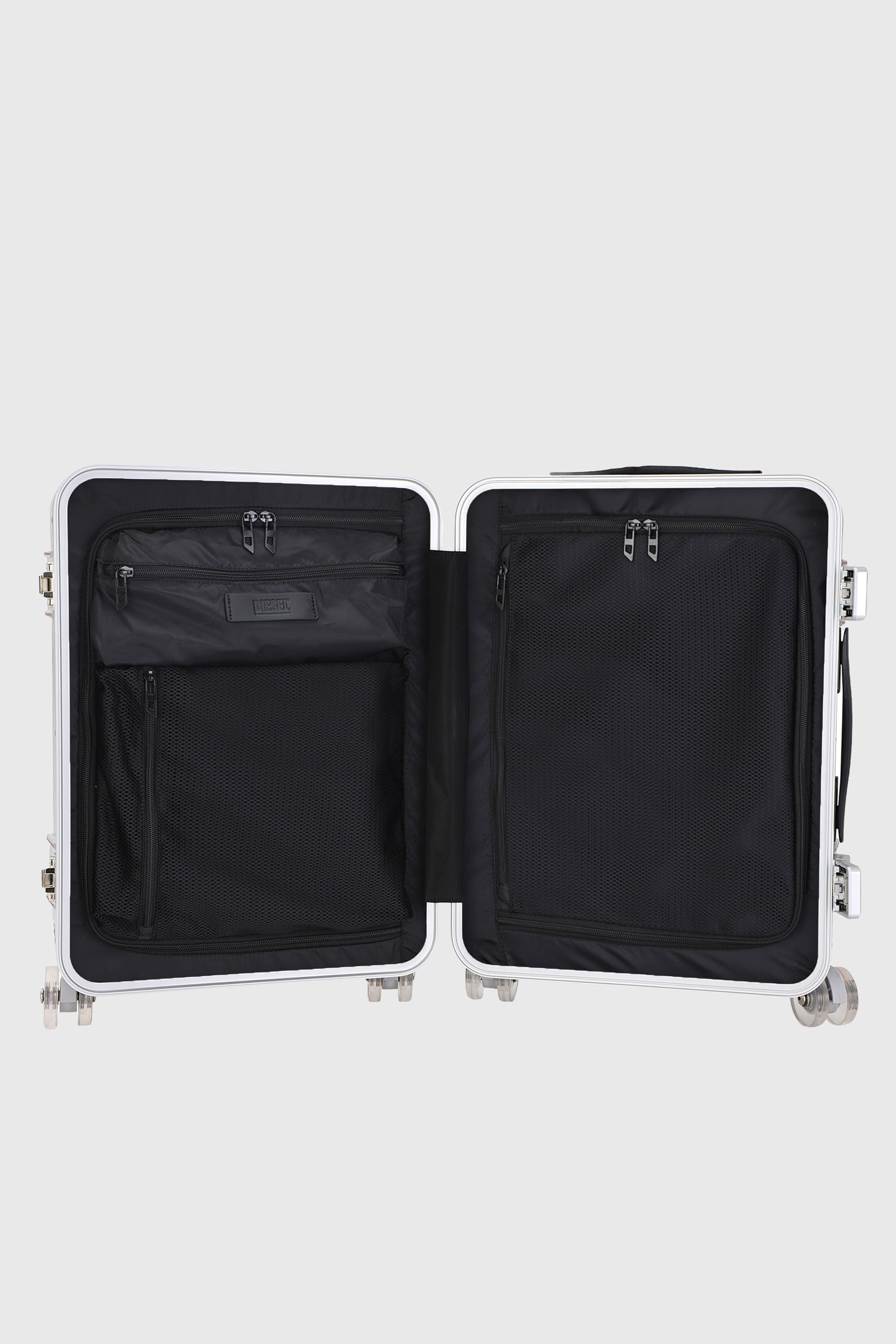 Diesel - DIESEL PC STRONG IMAGE TROLLEY- DSL003, Unisex's Rugged suitcase size S in Silver - 4