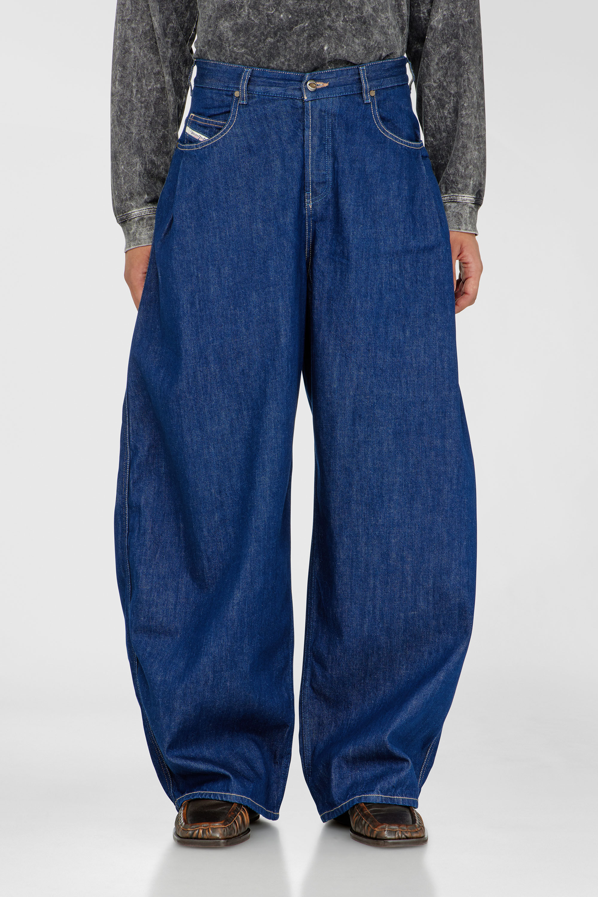 Diesel - Woman's Relaxed Jeans 1987 D-Khelz 09Q09, Dark Blue - 6