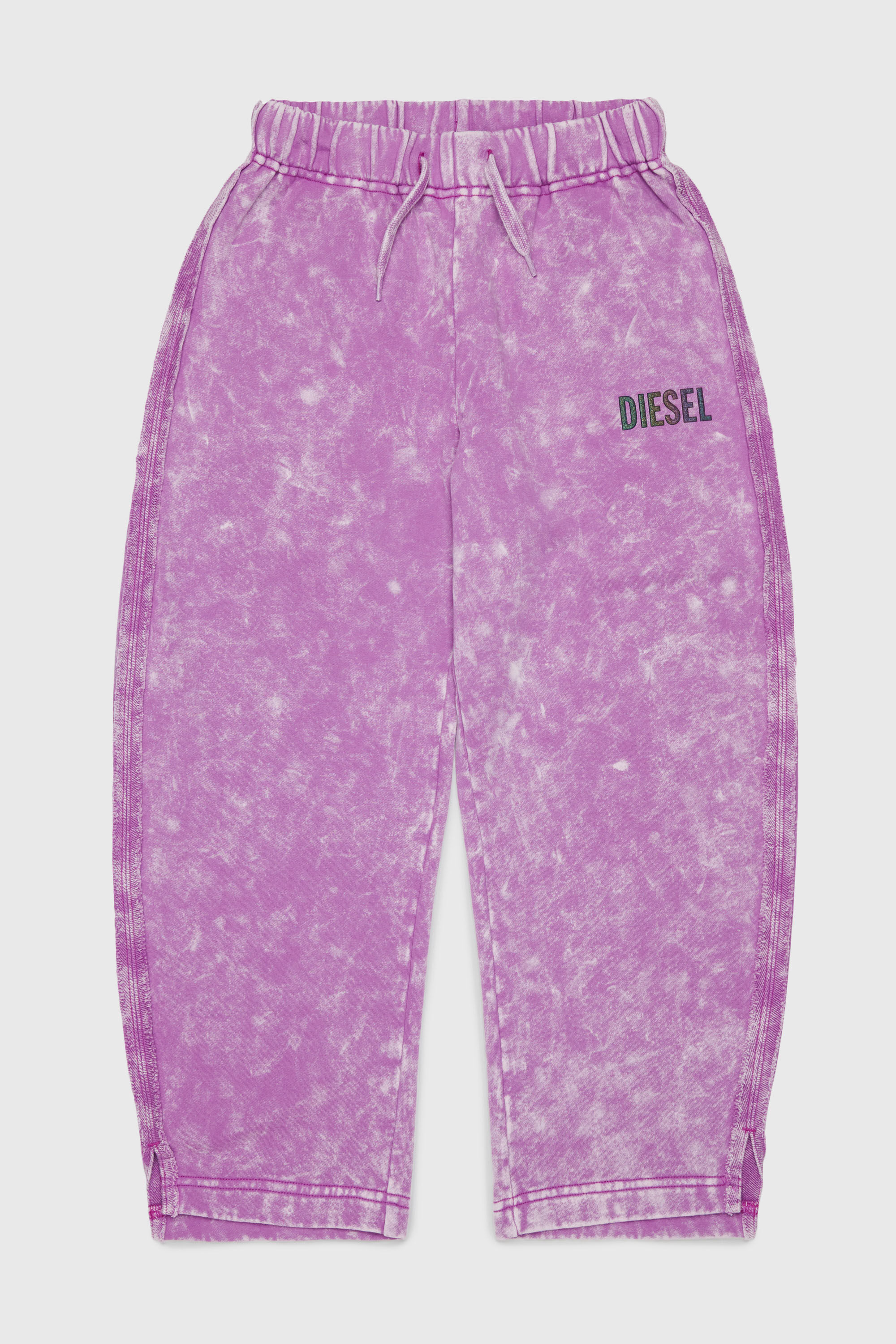 Diesel - PLOXY, Woman's Cotton sweatpants with marbled effect in Violet - 1