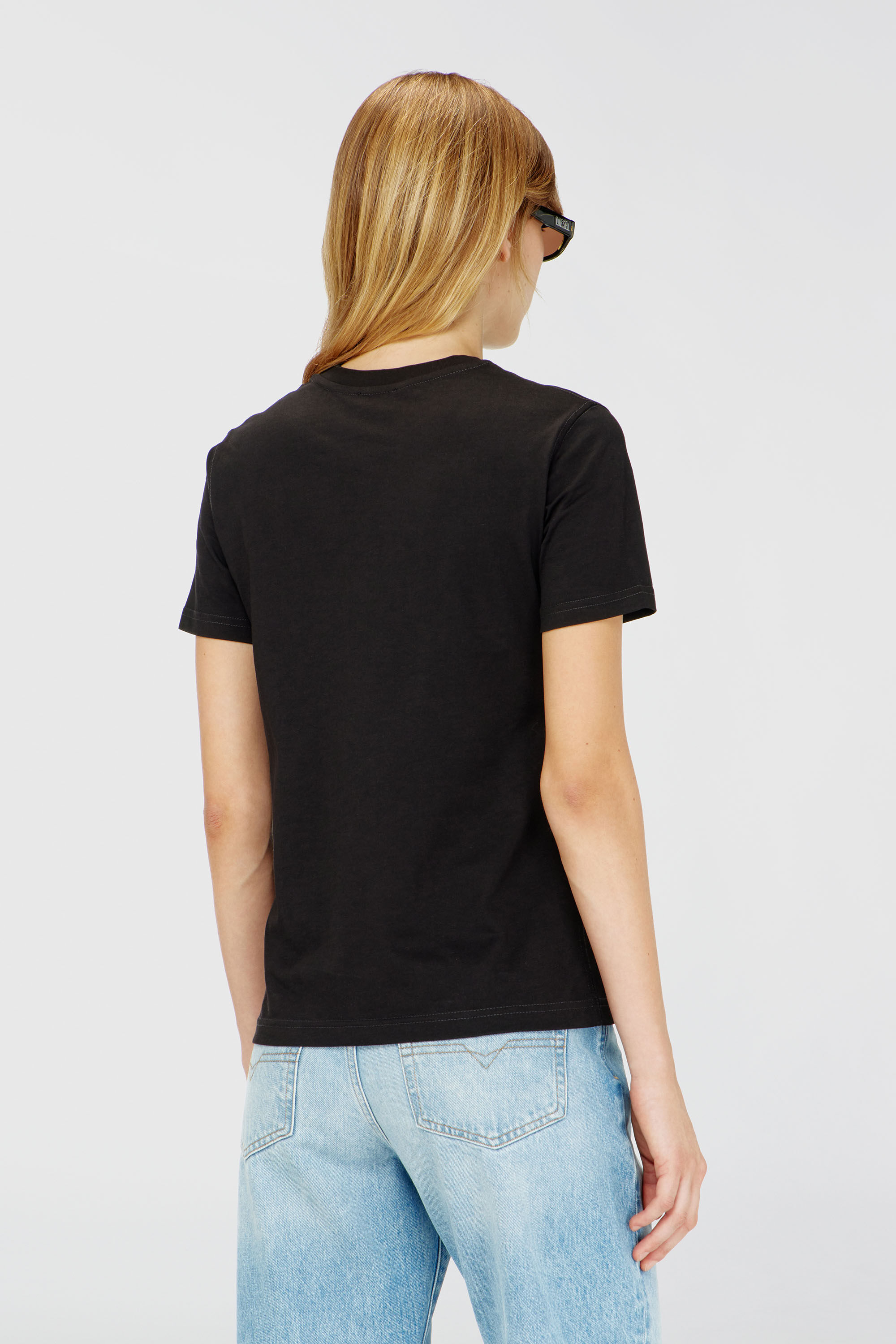 Diesel - T-REG-ZAL-V2, Woman's Cotton T-shirt with graphic print in Black - 4