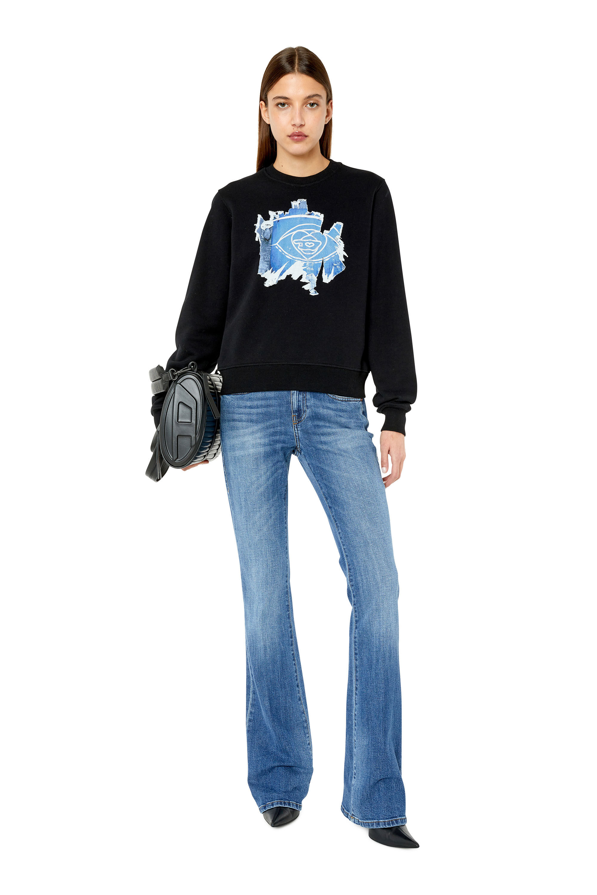 Diesel - 1969 D-Ebbey E86AM Bootcut and Flare Jeans, Medium blue - Image 1