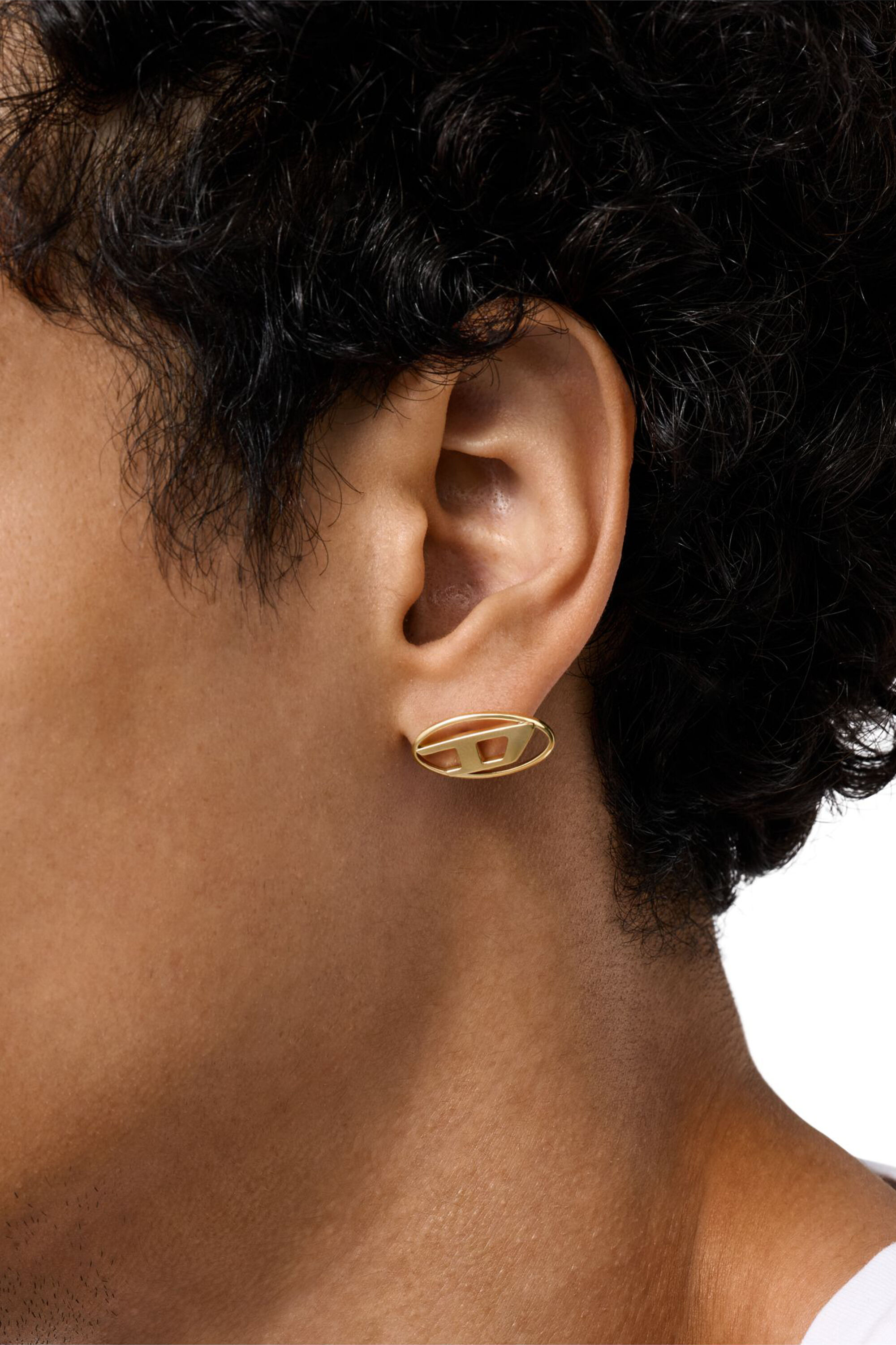 Diesel - DX1590710 JEWEL, Unisex's Gold-Tone Stainless Steel Stud Earring in Gold - 4