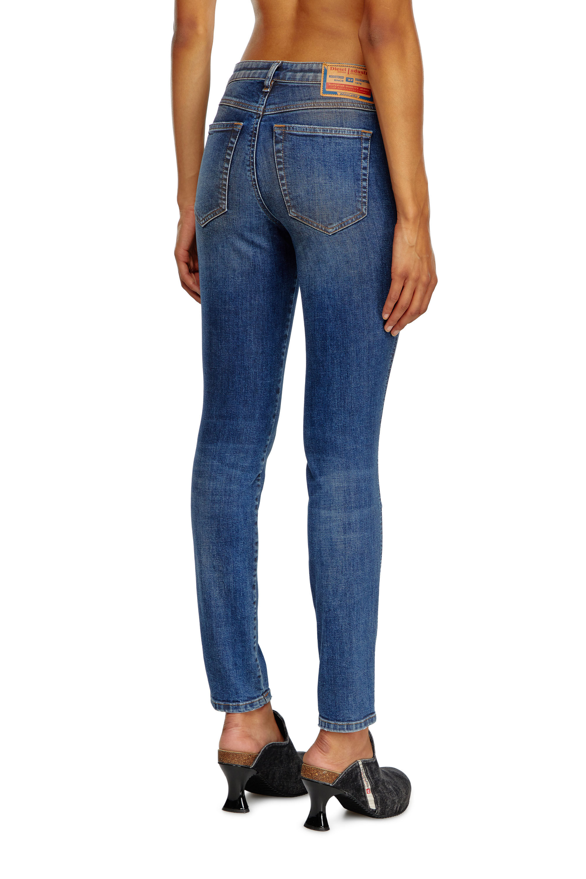 Diesel - Woman Skinny Jeans 2015 Babhila 09J32, Dark Blue - Image 4