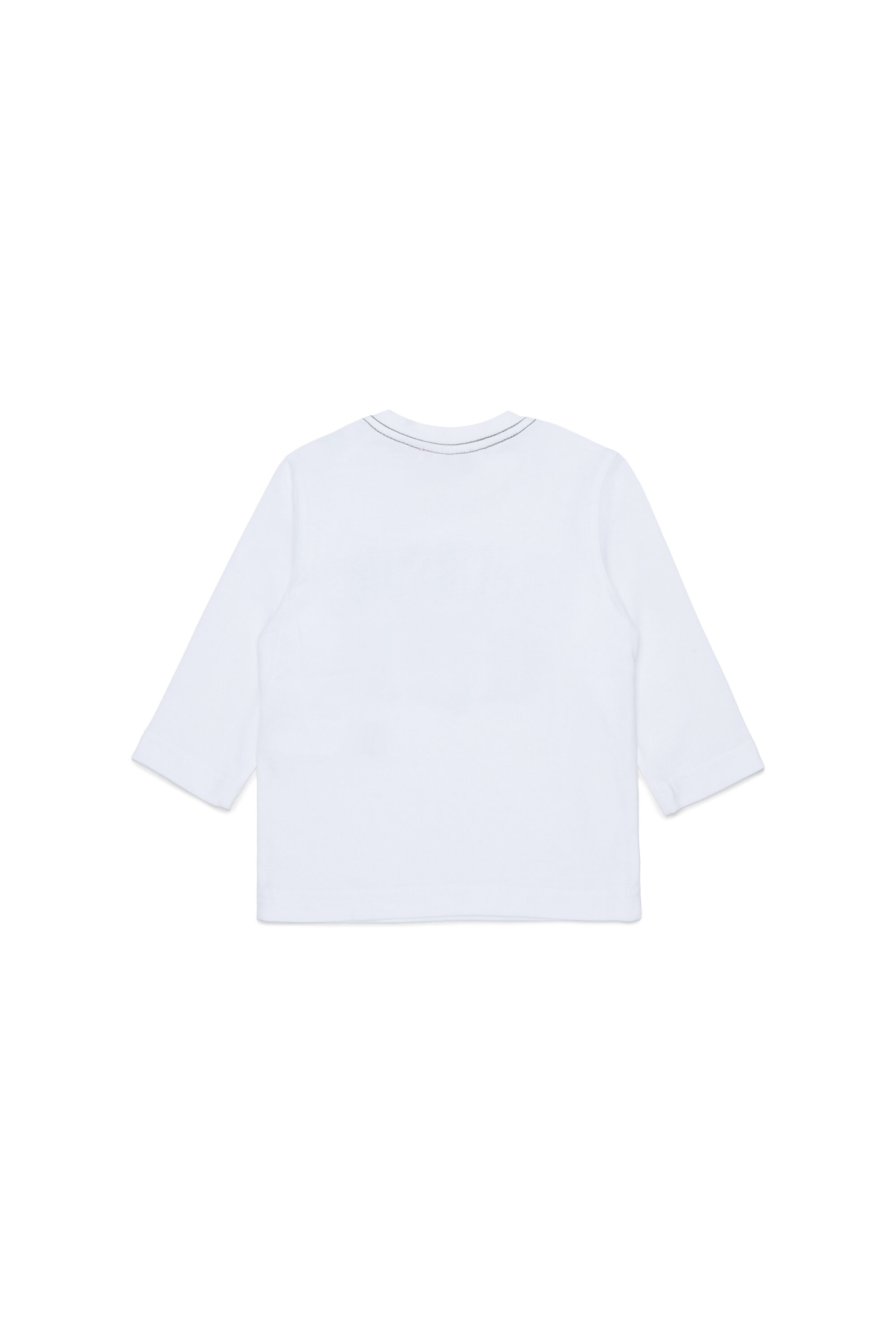Diesel - TBANB, Man's Long-sleeve T-shirt with logo print in White - 2