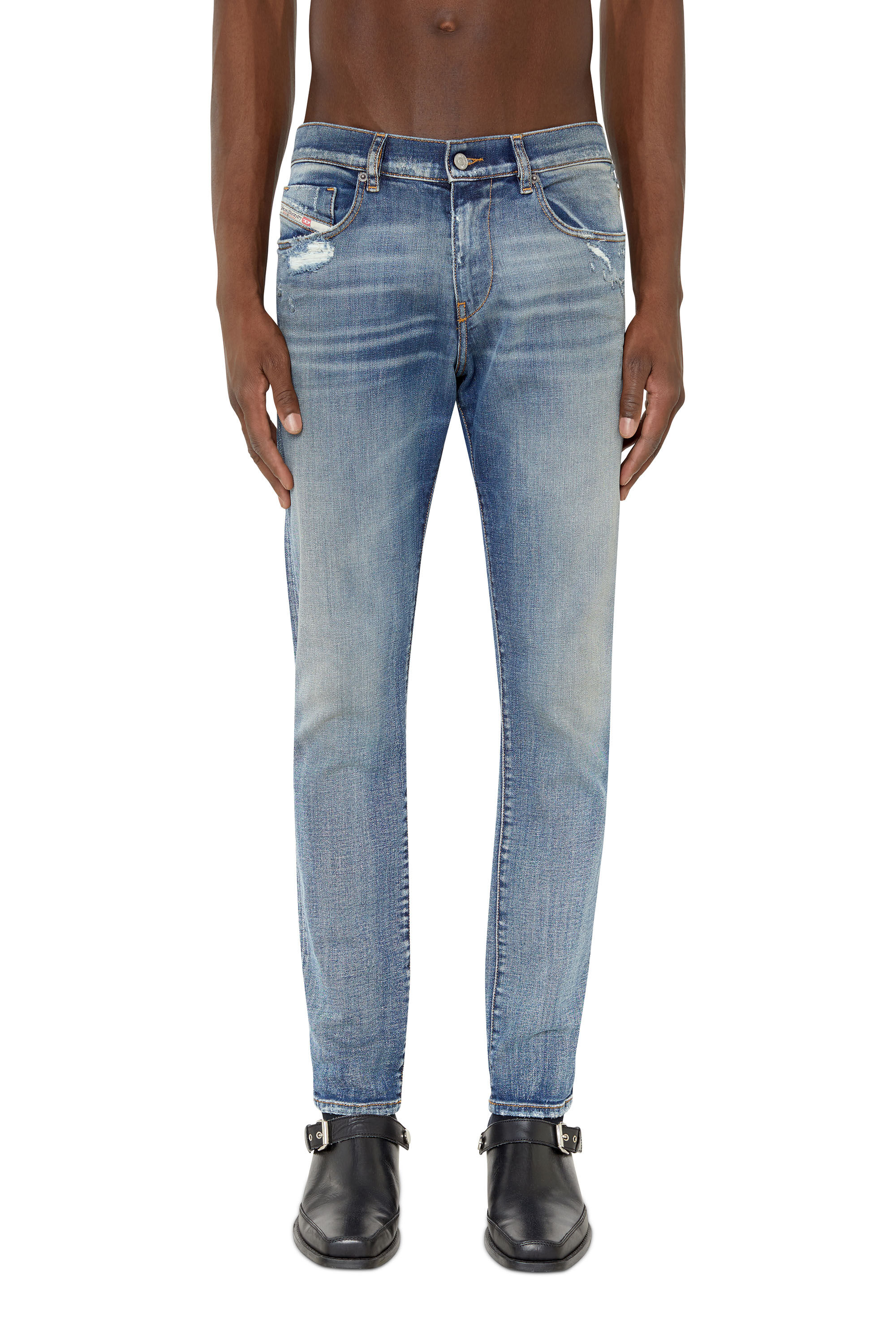 Diesel - 2019 D-Strukt 09E15 Slim Jeans, Medium blue - Image 3