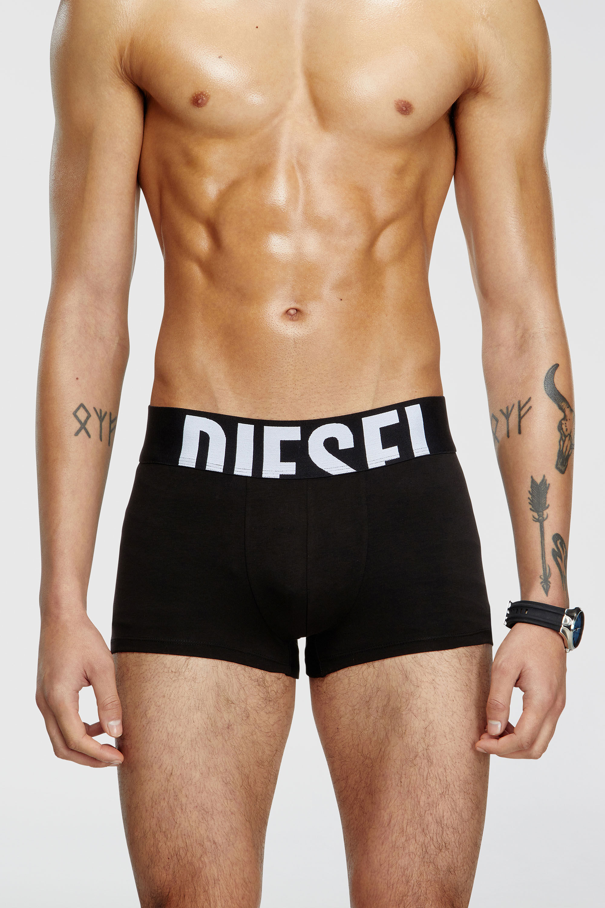 Diesel - UMBX-DAMIENTHREEPACK-5.5EL, Man's Three-pack boxer briefs in stretch cotton in Black - 3