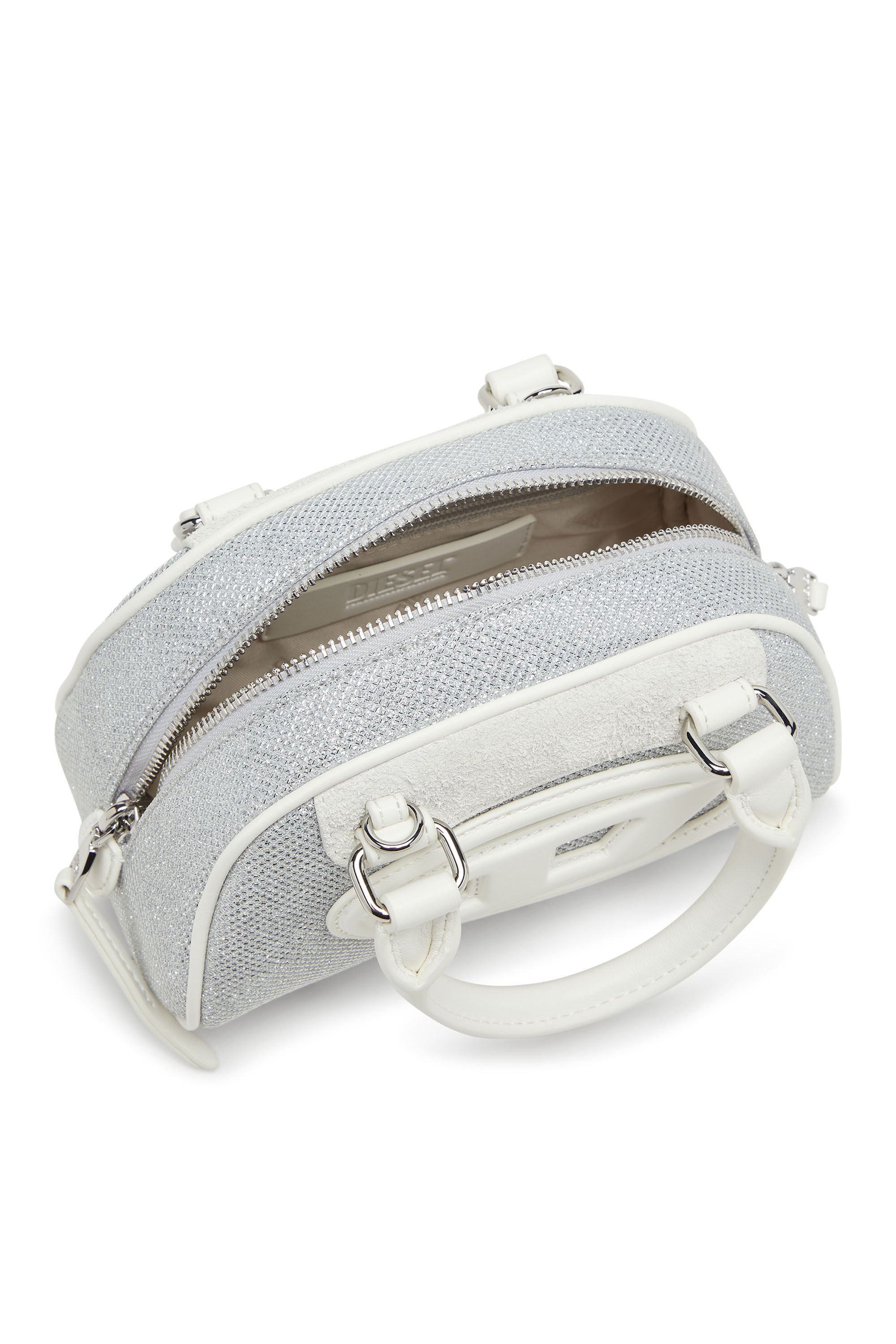 Diesel - 1DR DOME CROSSBODY, Woman's 1DR Dome-Mini bowling bag in lurex fabric in null - 3