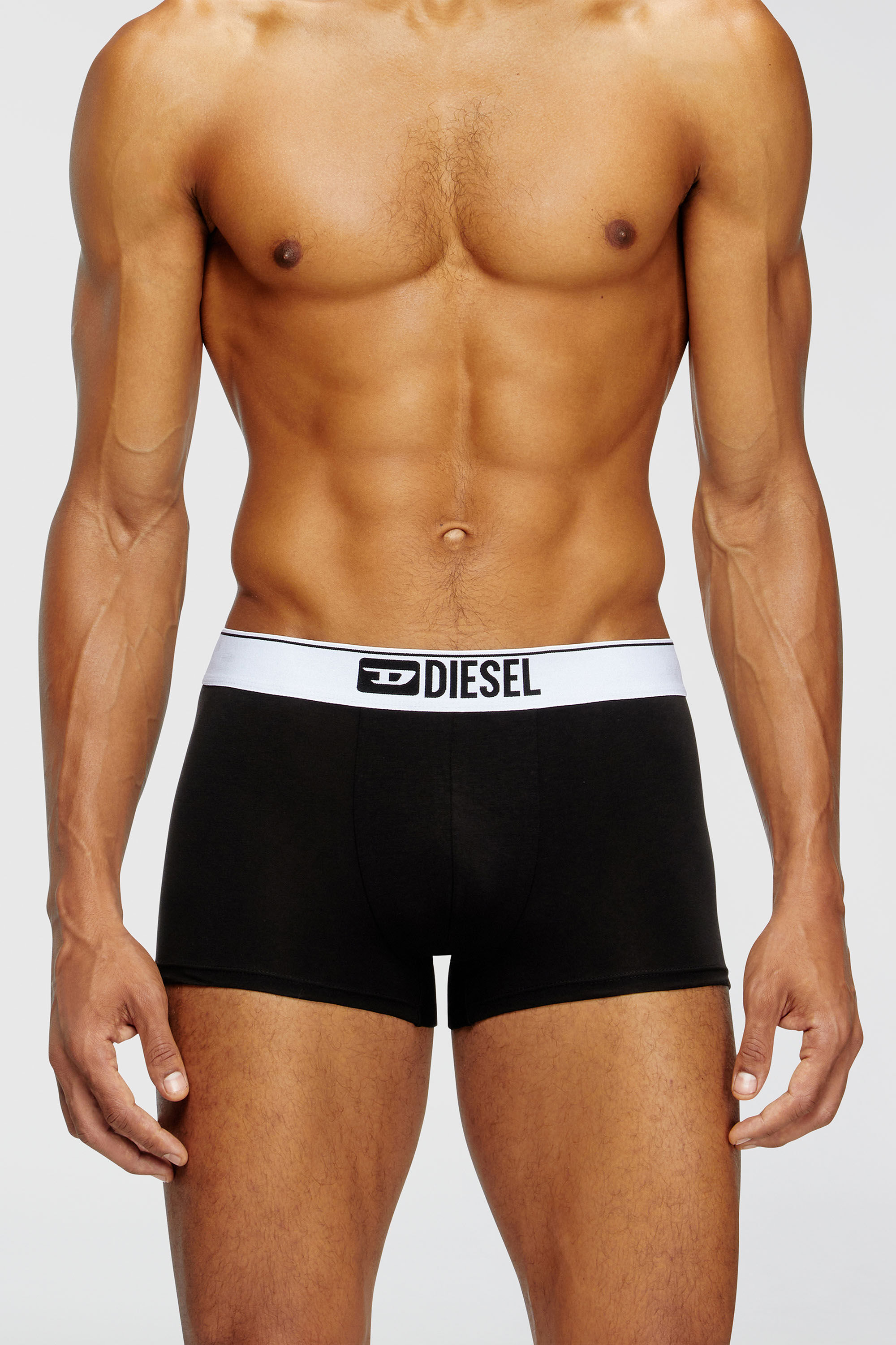 Diesel - UMBX-DAMIENTHREEPACK, Man's Three-pack of plain boxer briefs in Black/White - 3