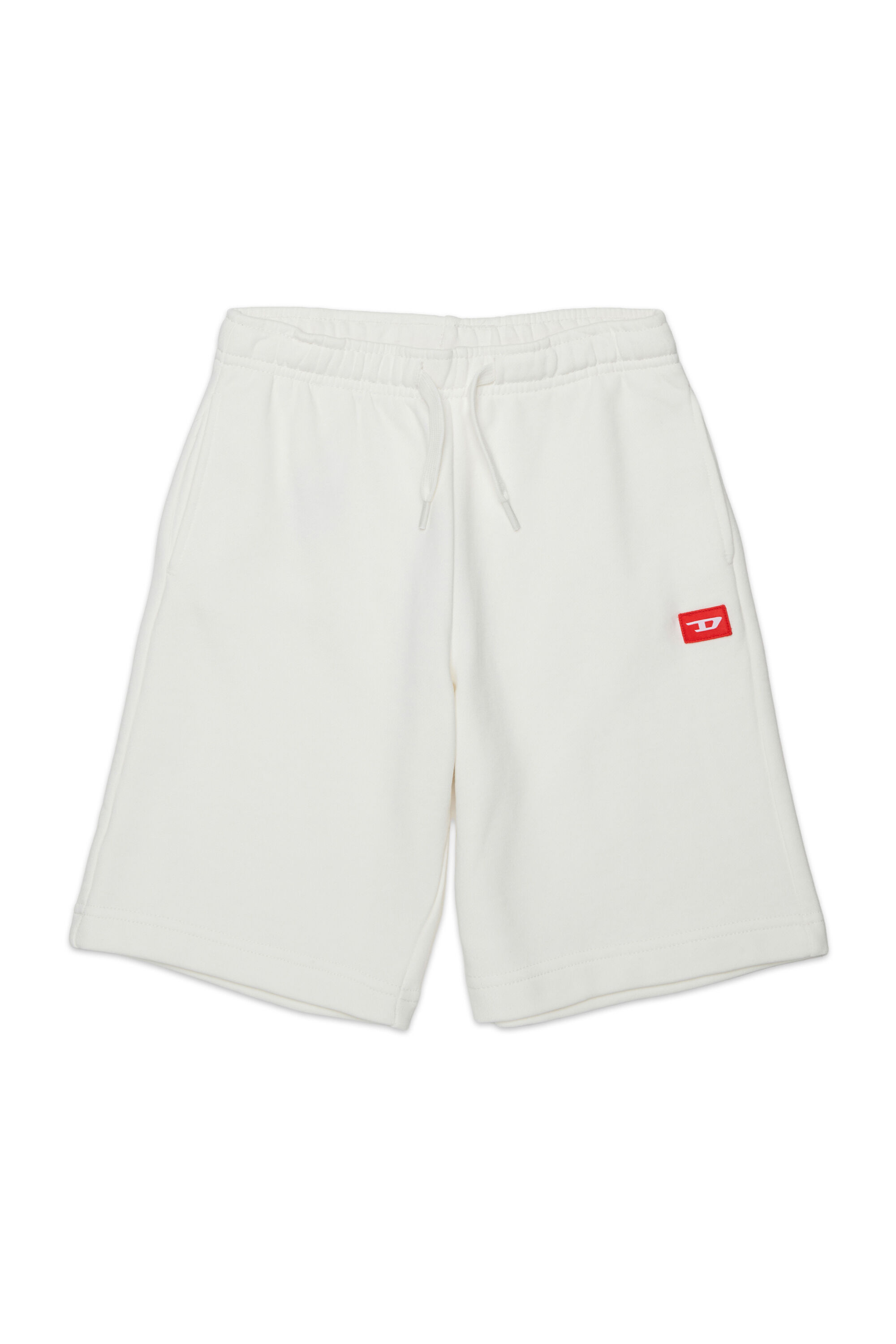 Diesel - PXGINSHORT, Unisex's Sweat shorts with logo patch in White - 1