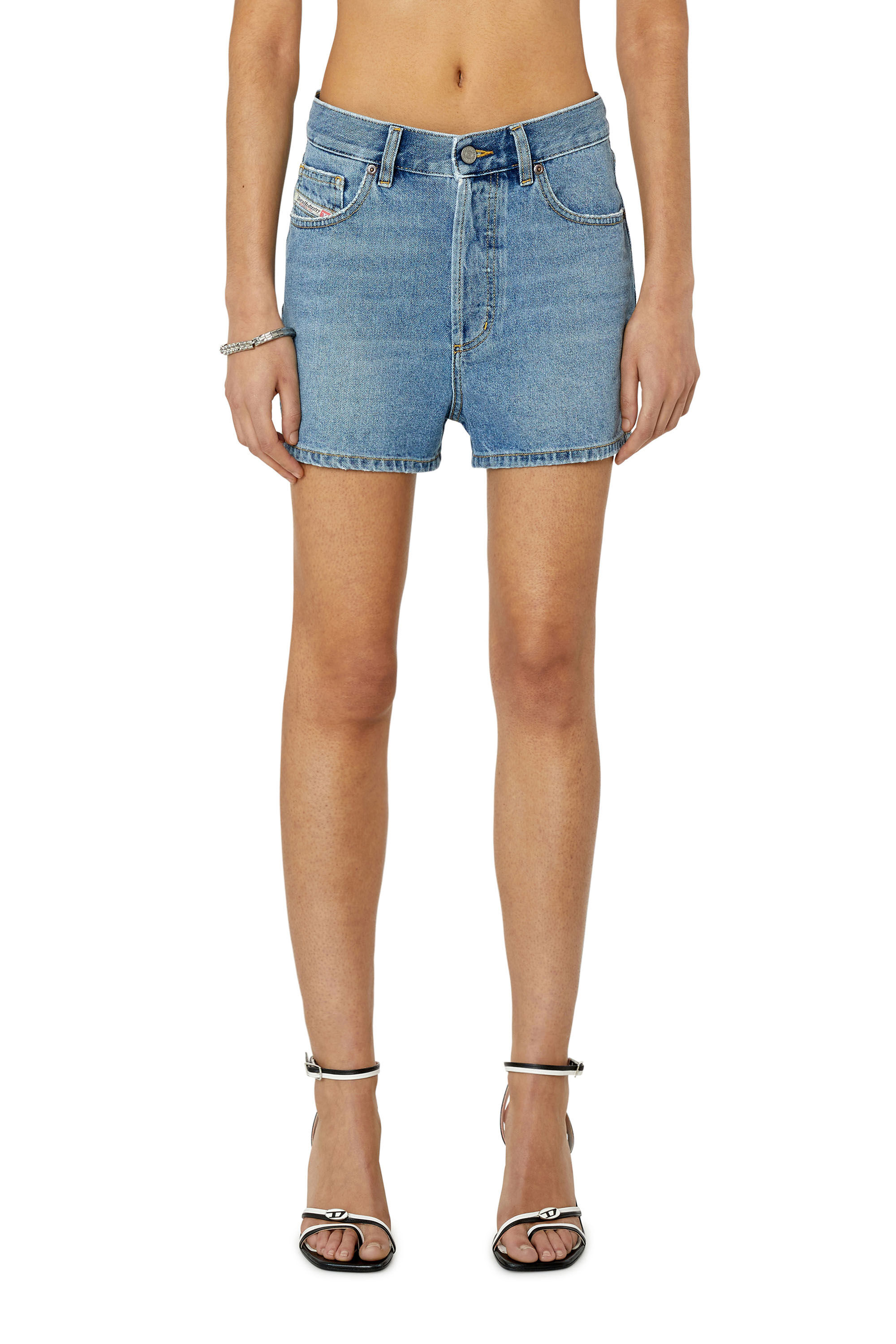 Diesel - D-GER, Woman's Denim shorts in Light Blue - 3