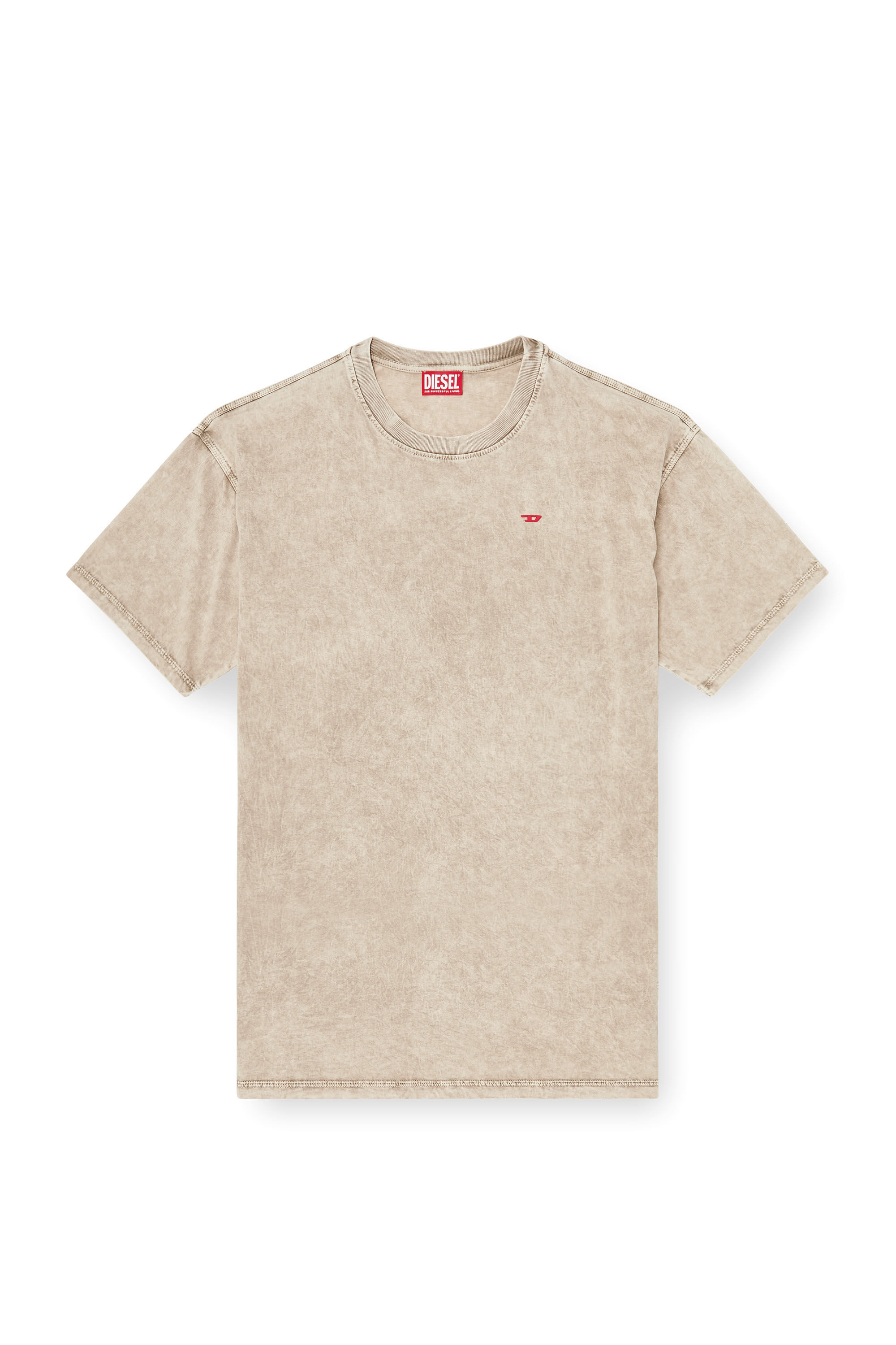 Diesel - T-BOXT-AA14, Man's Cotton T-shirt with treated effect in Beige - 2