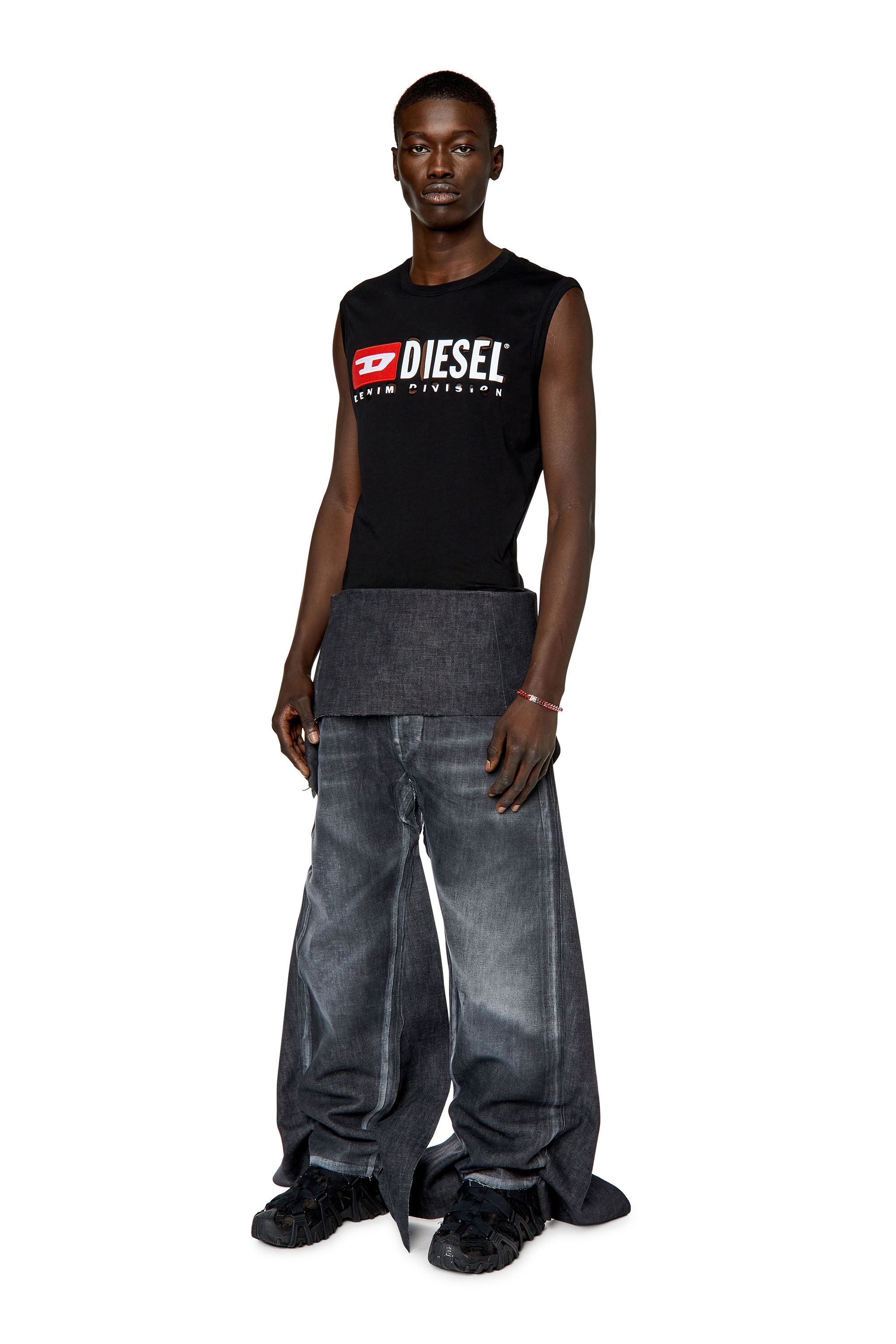 Diesel - T-BISCO-DIVSTROYED, Black - Image 1