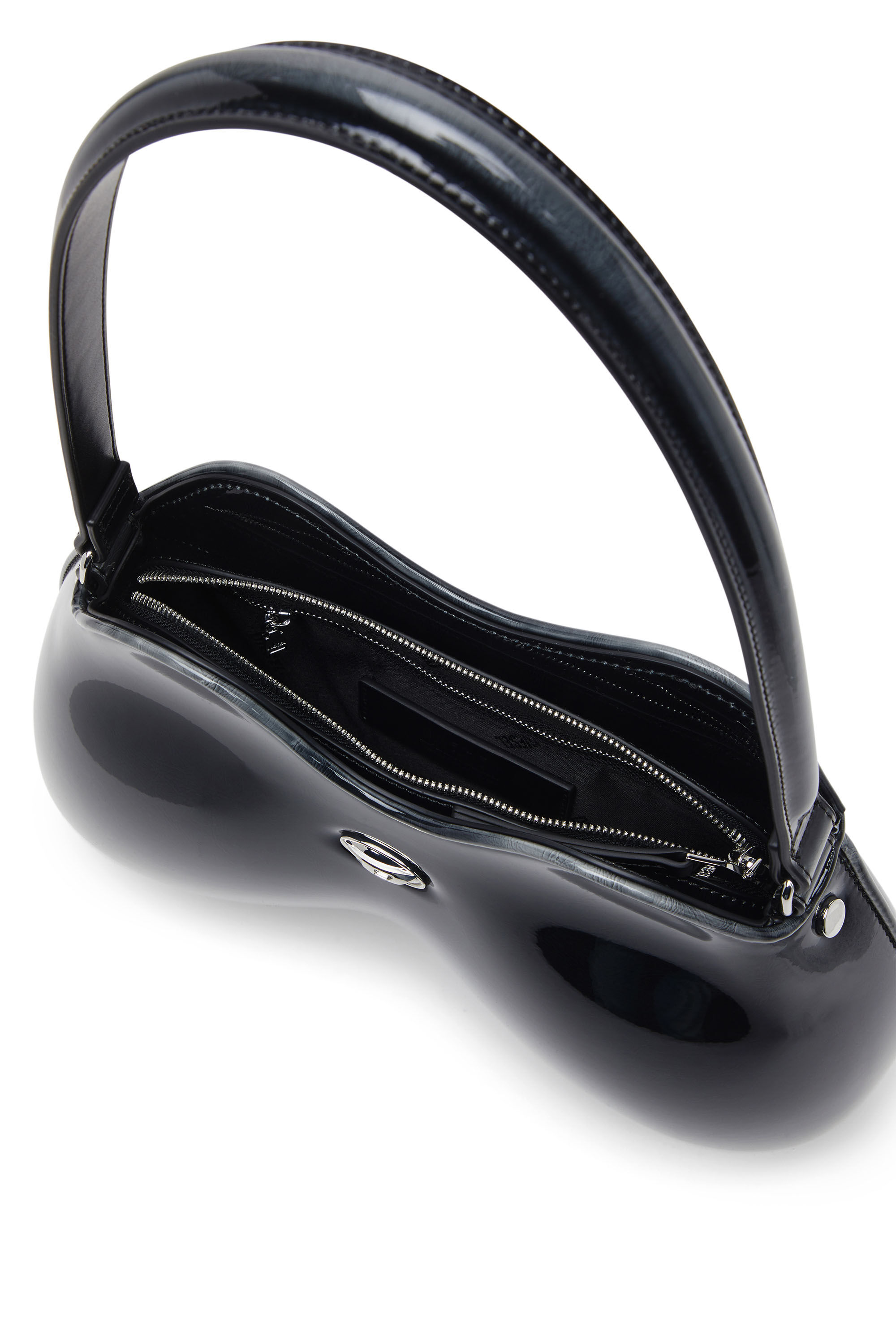 Diesel - DOUBLE-D SHOULDER, Woman's Double-D-Rigid shoulder bag in dégradé glossy PU in Black - 5
