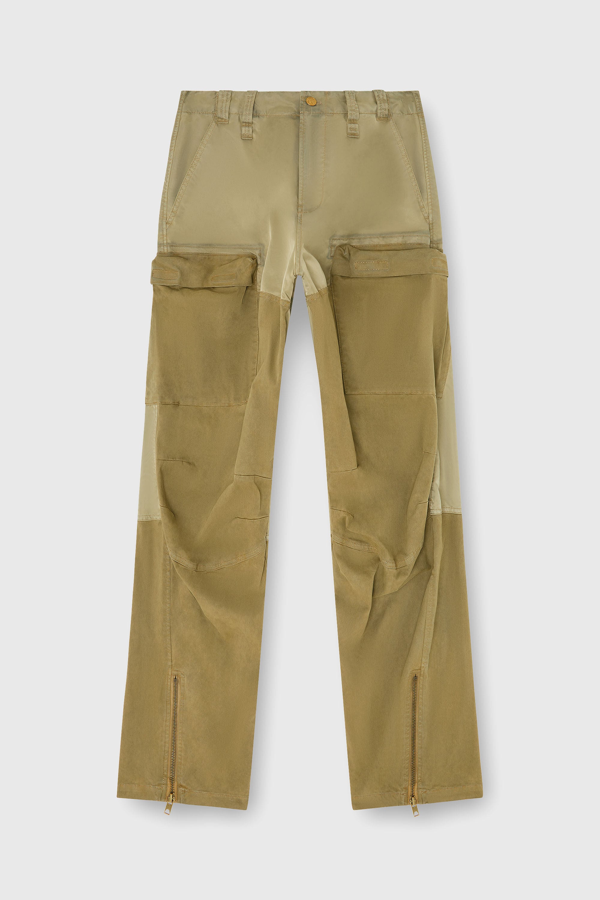 Diesel - P-ARKER, Woman's Cargo pants in cotton and nylon in Military Green - 2