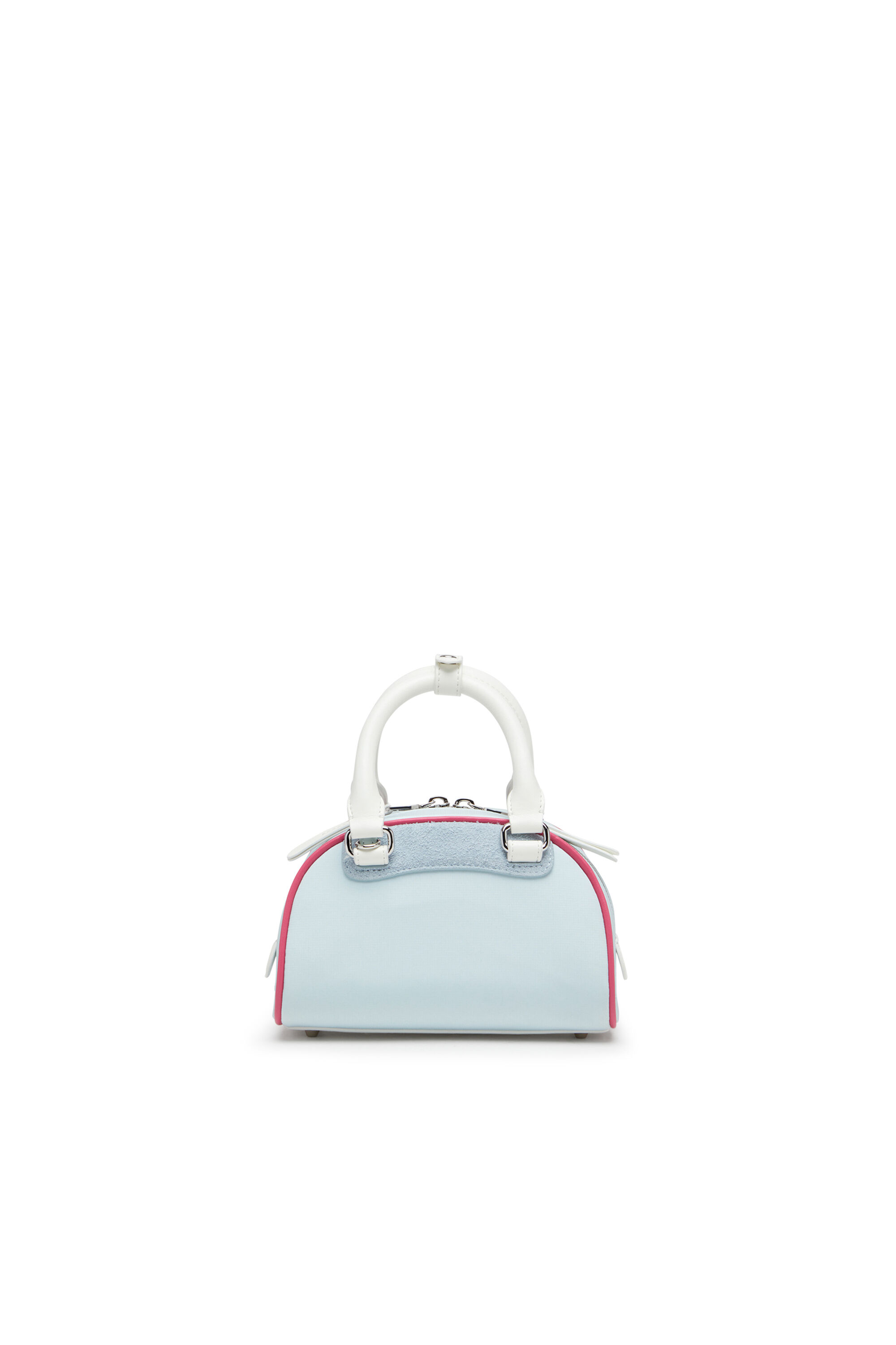 Diesel - 1DR DOME CROSSBODY, Woman's 1DR Dome-Colour-block mini bowling bag in Light Blue - 3