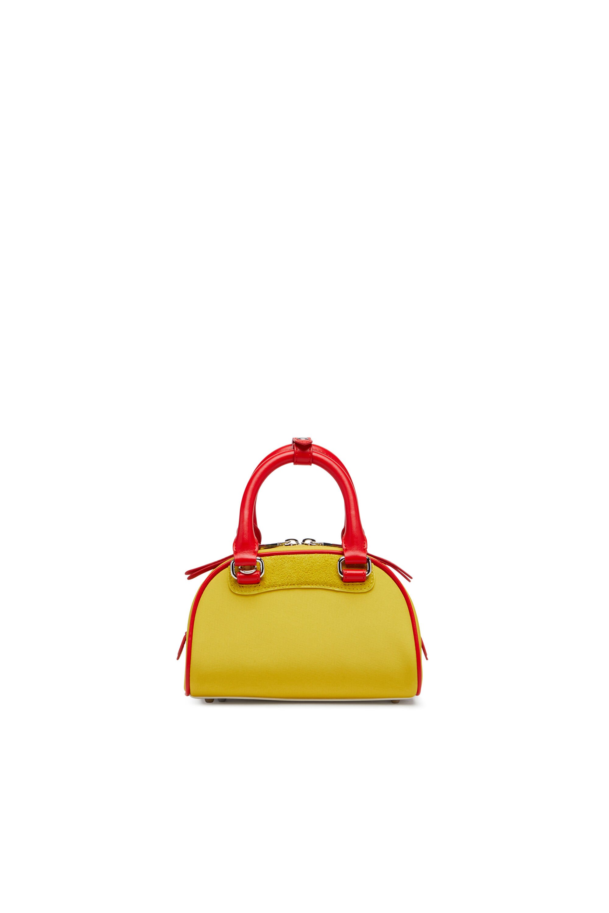Diesel - 1DR DOME CROSSBODY, Woman's 1DR Dome-Colour-block mini bowling bag in Yellow - 3