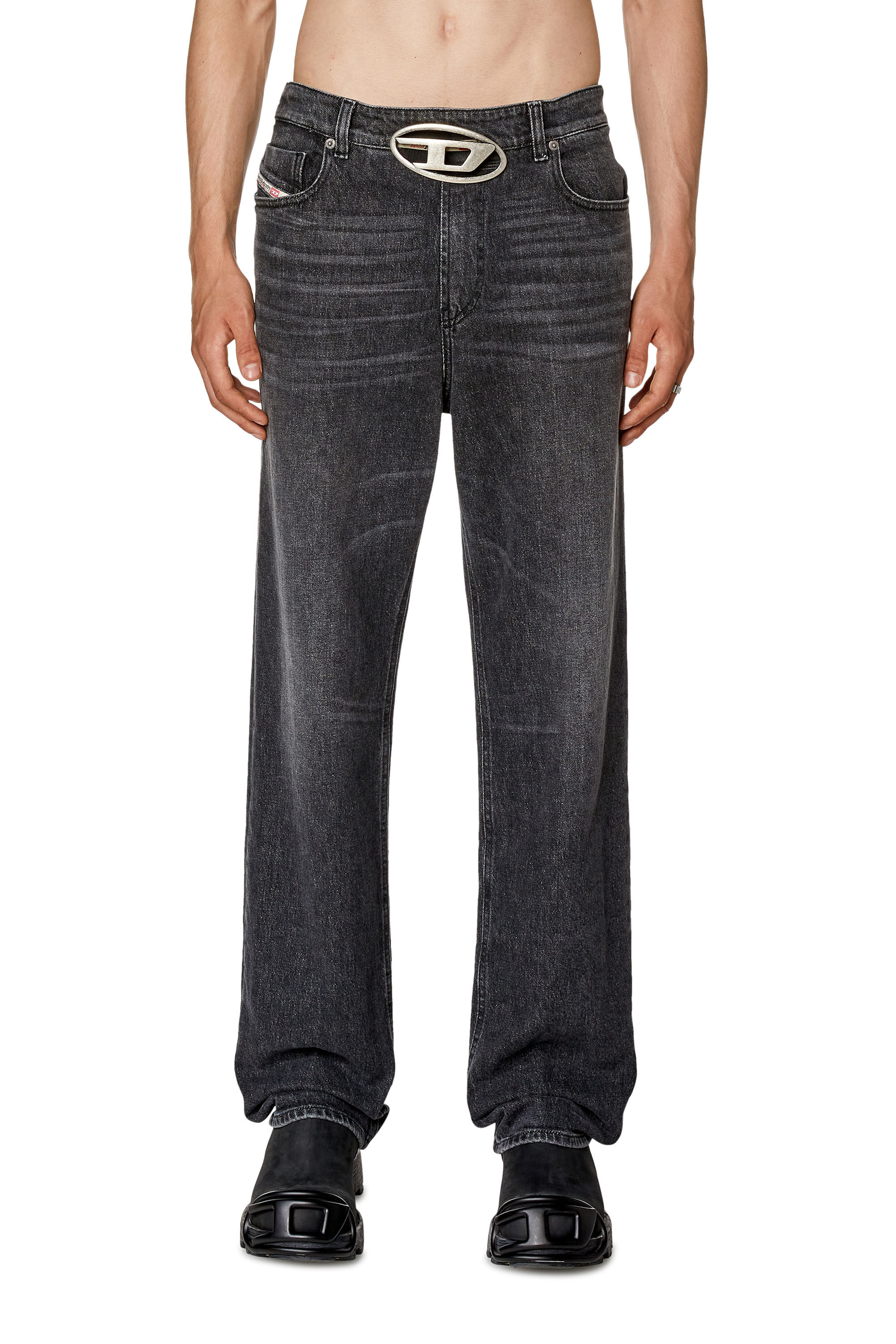 Diesel - Straight Jeans 1955 D-Rekiv 0CKAH, Black/Dark grey - Image 3