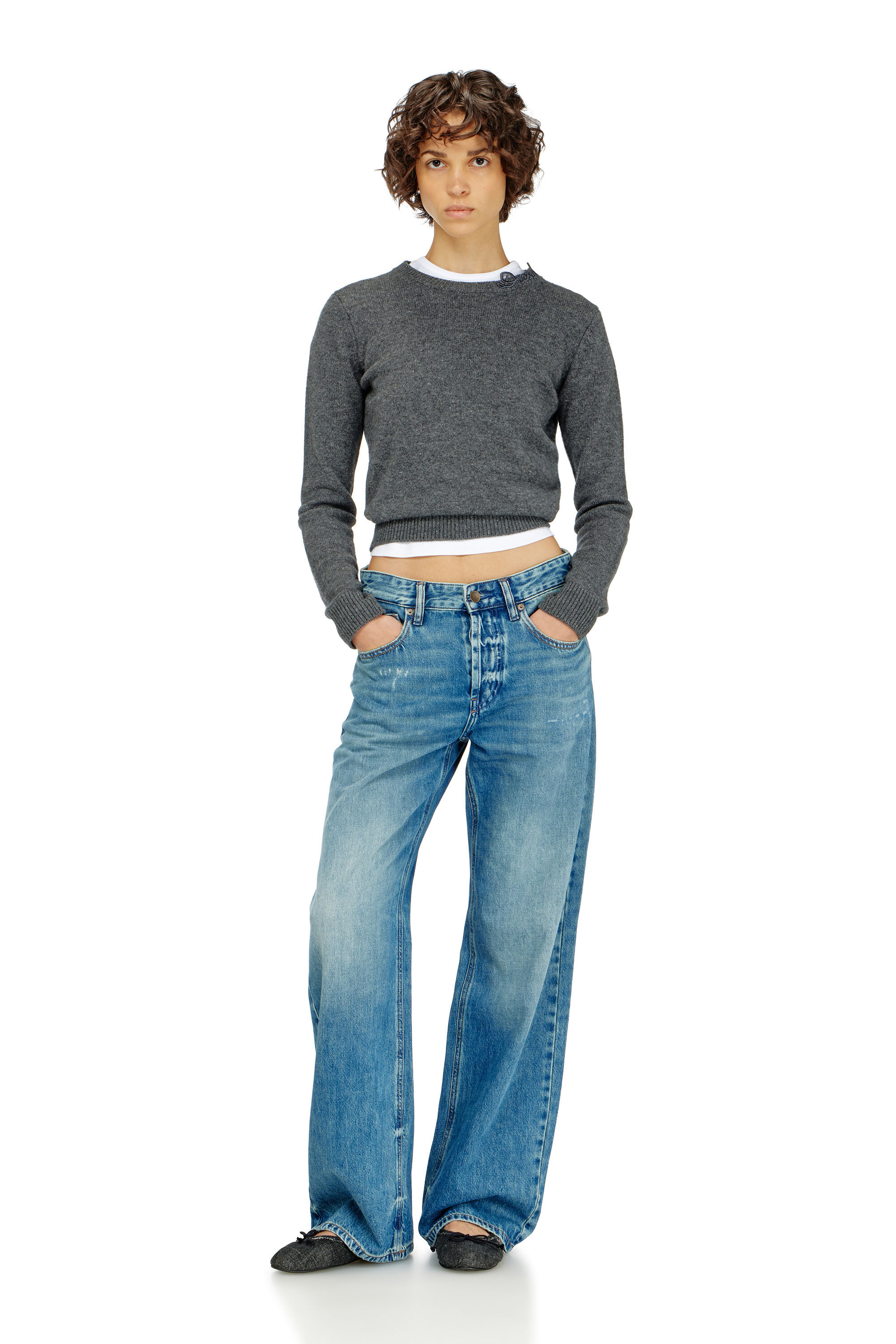 Diesel - Woman's Relaxed Jeans 1990 D-Waigee 0TJDI, Medium blue - 5