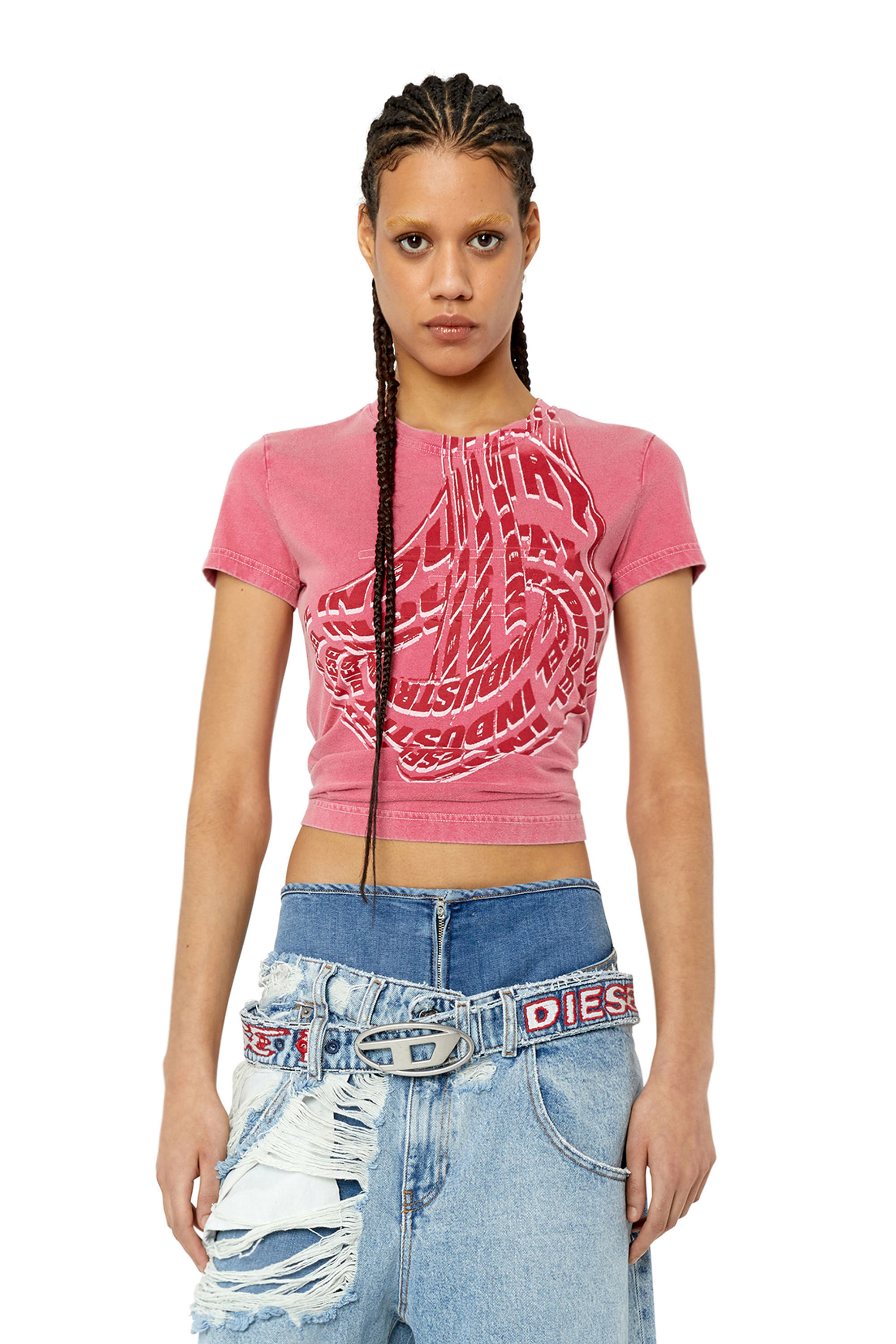 Diesel - T-SLIDART, Pink - Image 3
