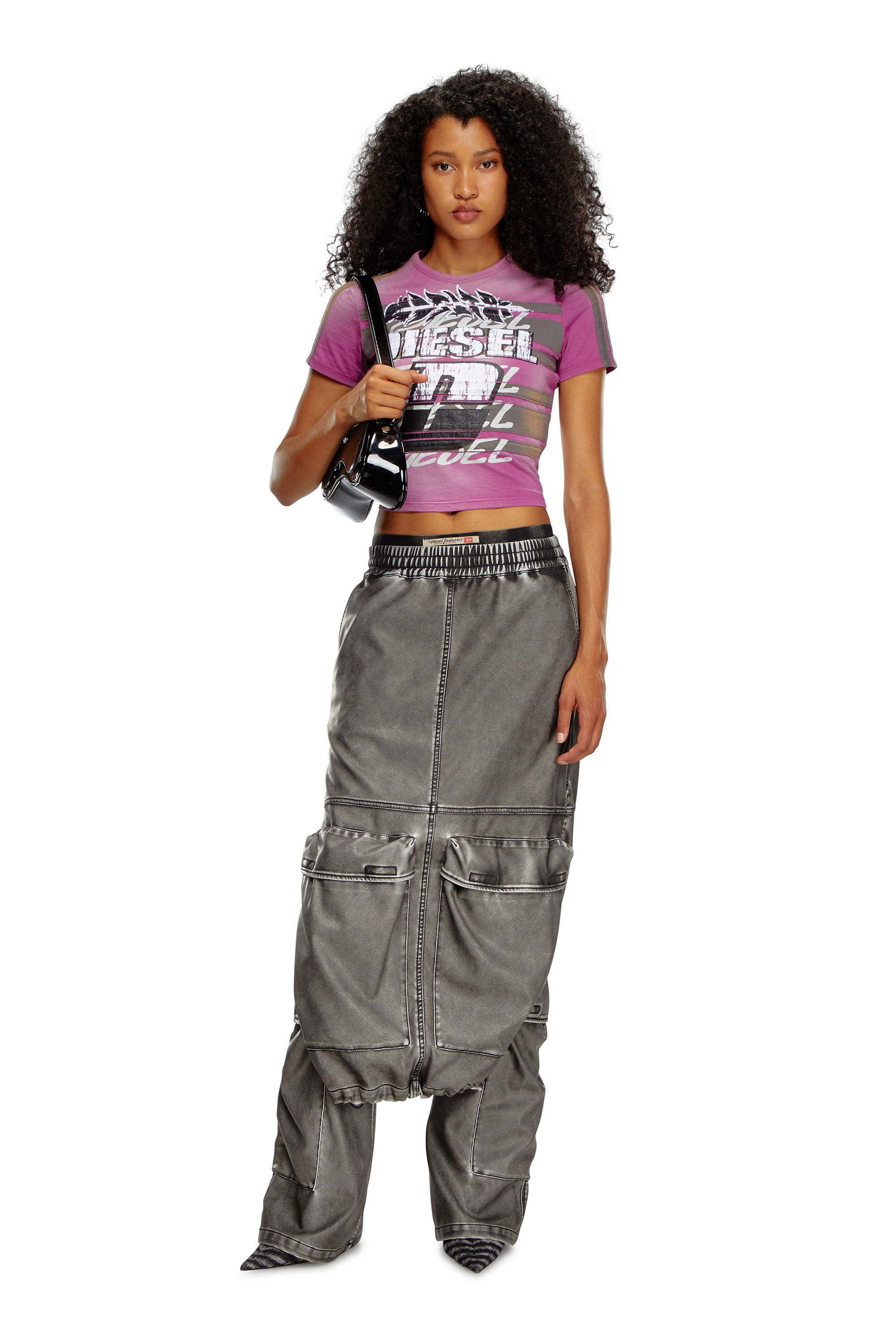 Diesel - T-UNCUTIE-STRIPE, Violet - Image 1