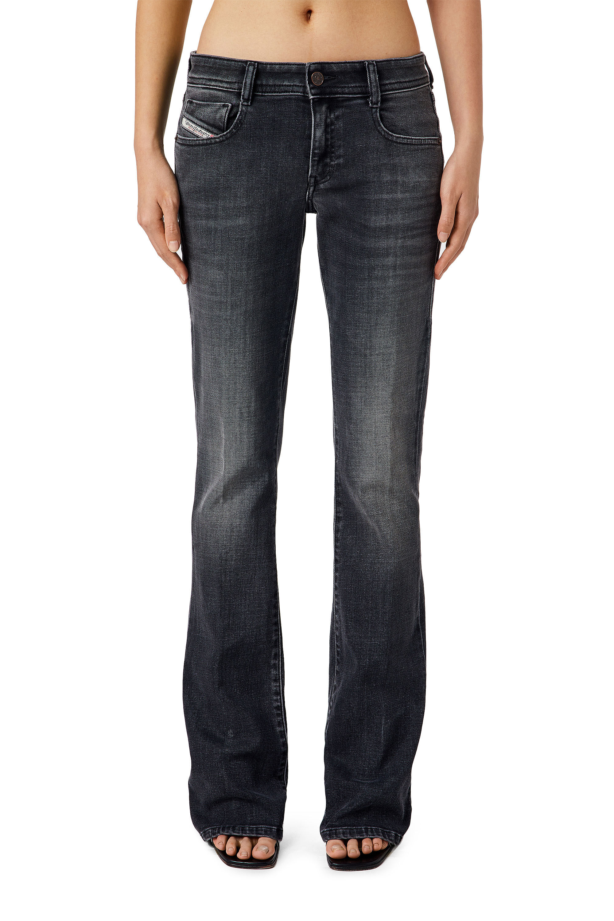 Diesel - 1969 D-EBBEY 0EIAG Bootcut and Flare Jeans, Black/Dark grey - Image 3