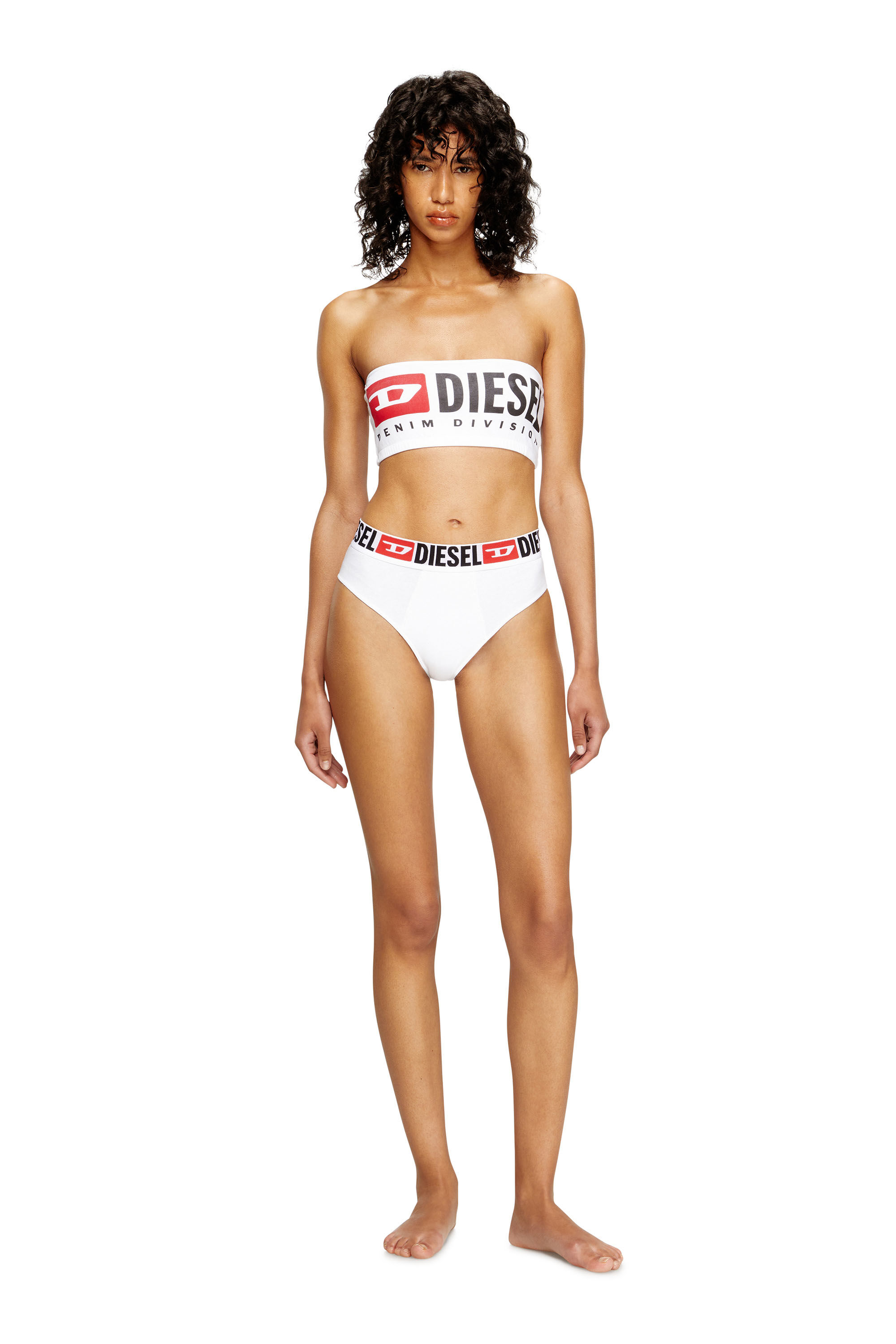 Diesel - UFSB-MELANIE, Woman's Strapless bra with maxi logo in White - 1