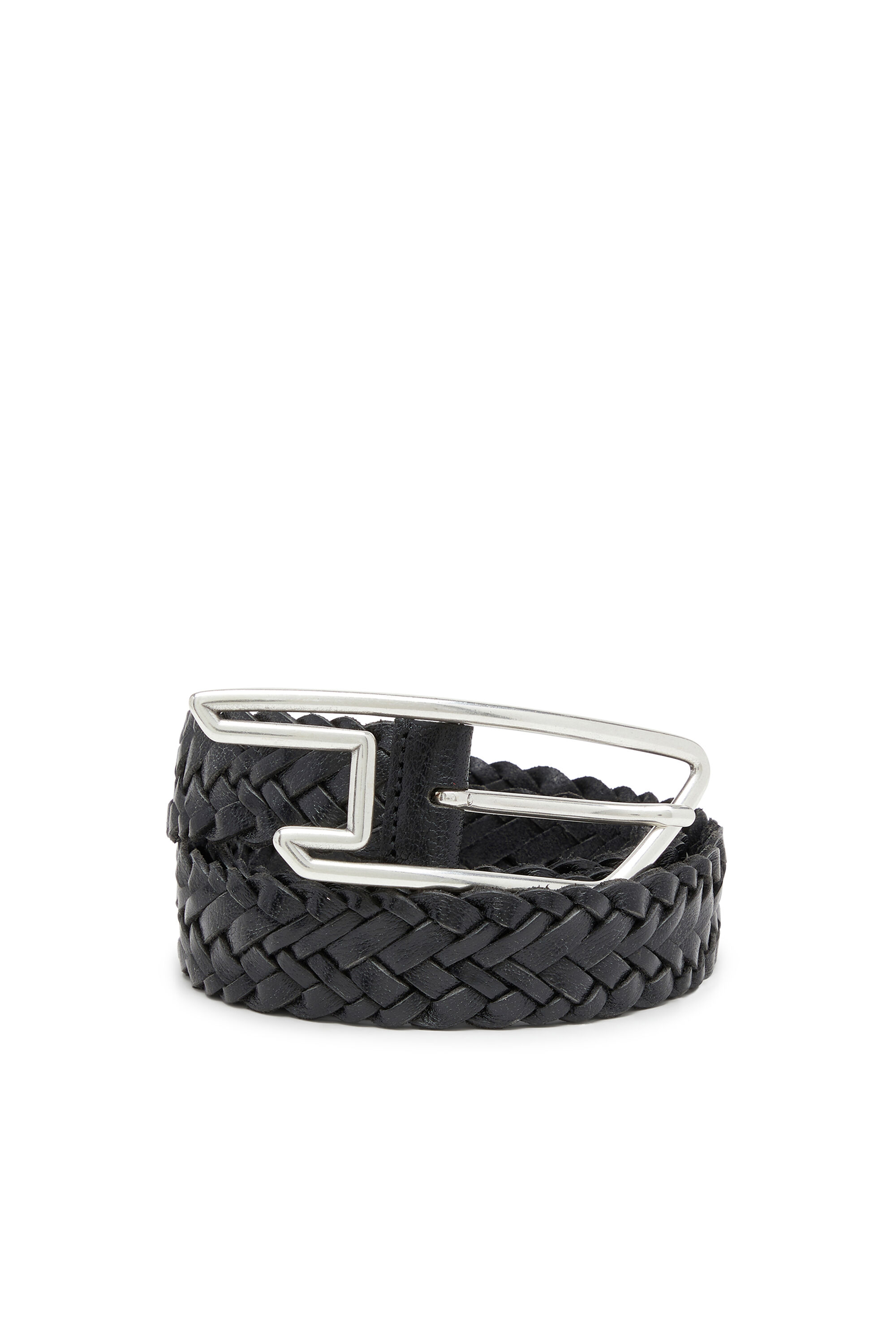 Diesel - B-D LINE 30 BRAIDERED, Unisex's 3cm belt in braided leather in Black - 3