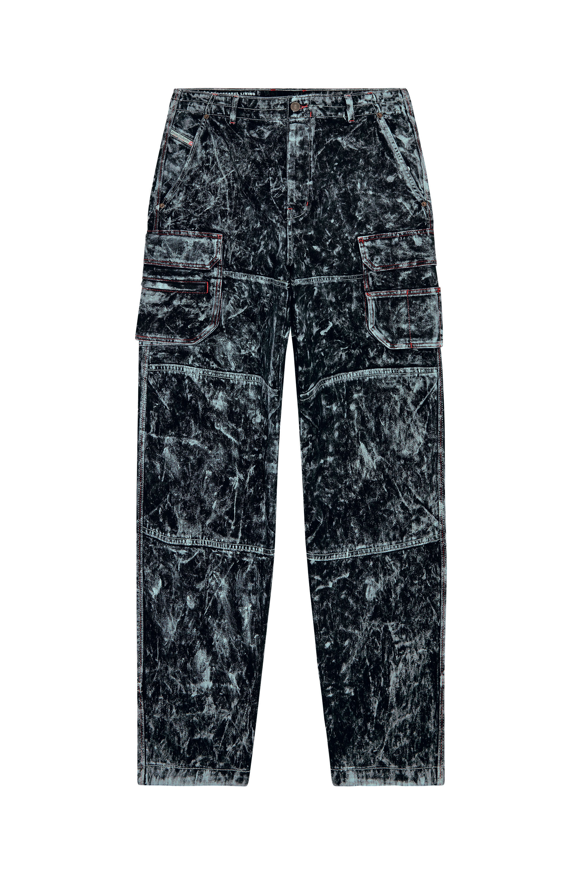 Diesel - D-Fish 0EMAC Straight Jeans, Black/Dark grey - Image 2