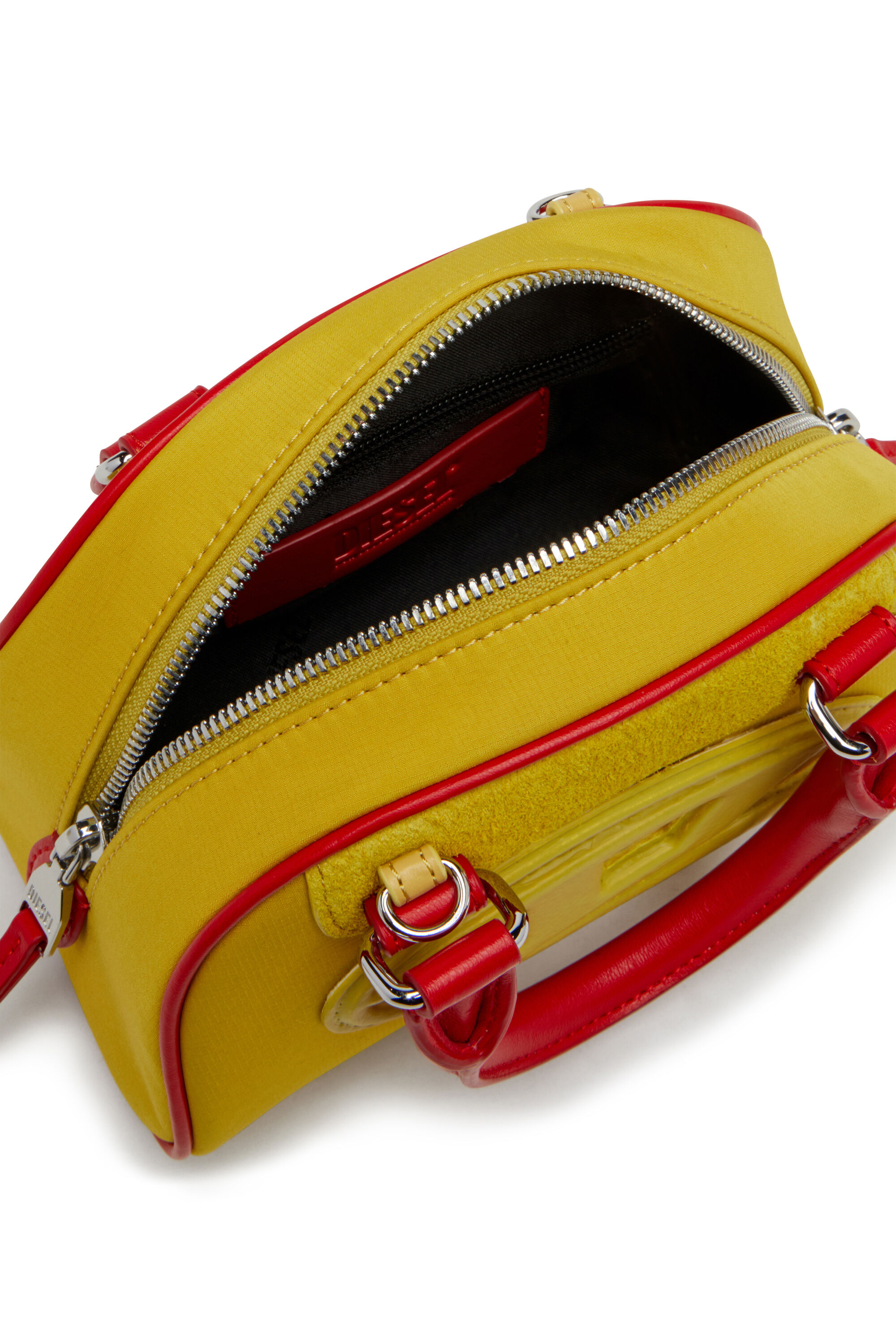 Diesel - 1DR DOME CROSSBODY, Woman's 1DR Dome-Colour-block mini bowling bag in Yellow - 5
