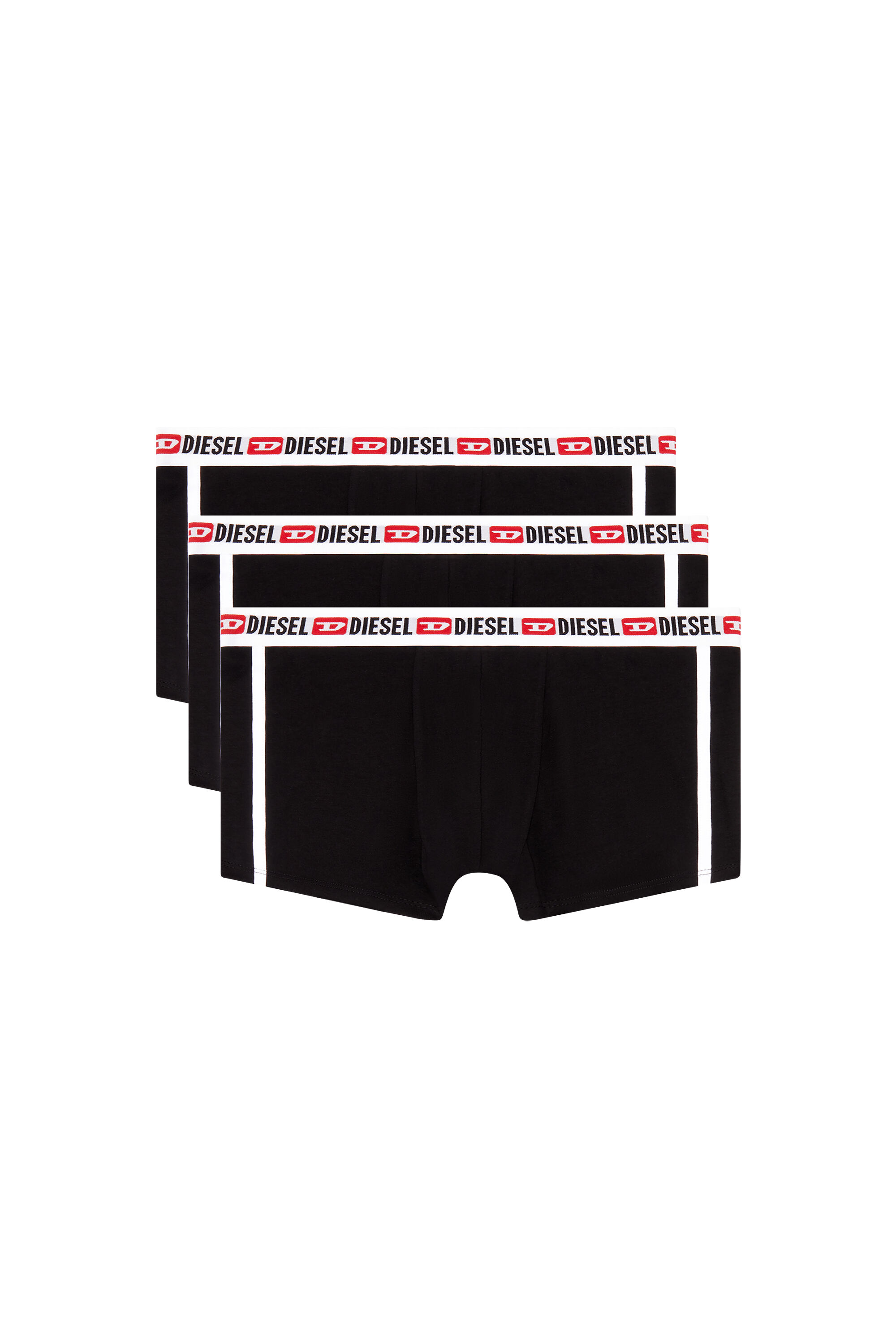 Diesel - UMBX-SHAWNTHREEPACK, Man Three-pack boxer briefs with side band in Black - Image 2