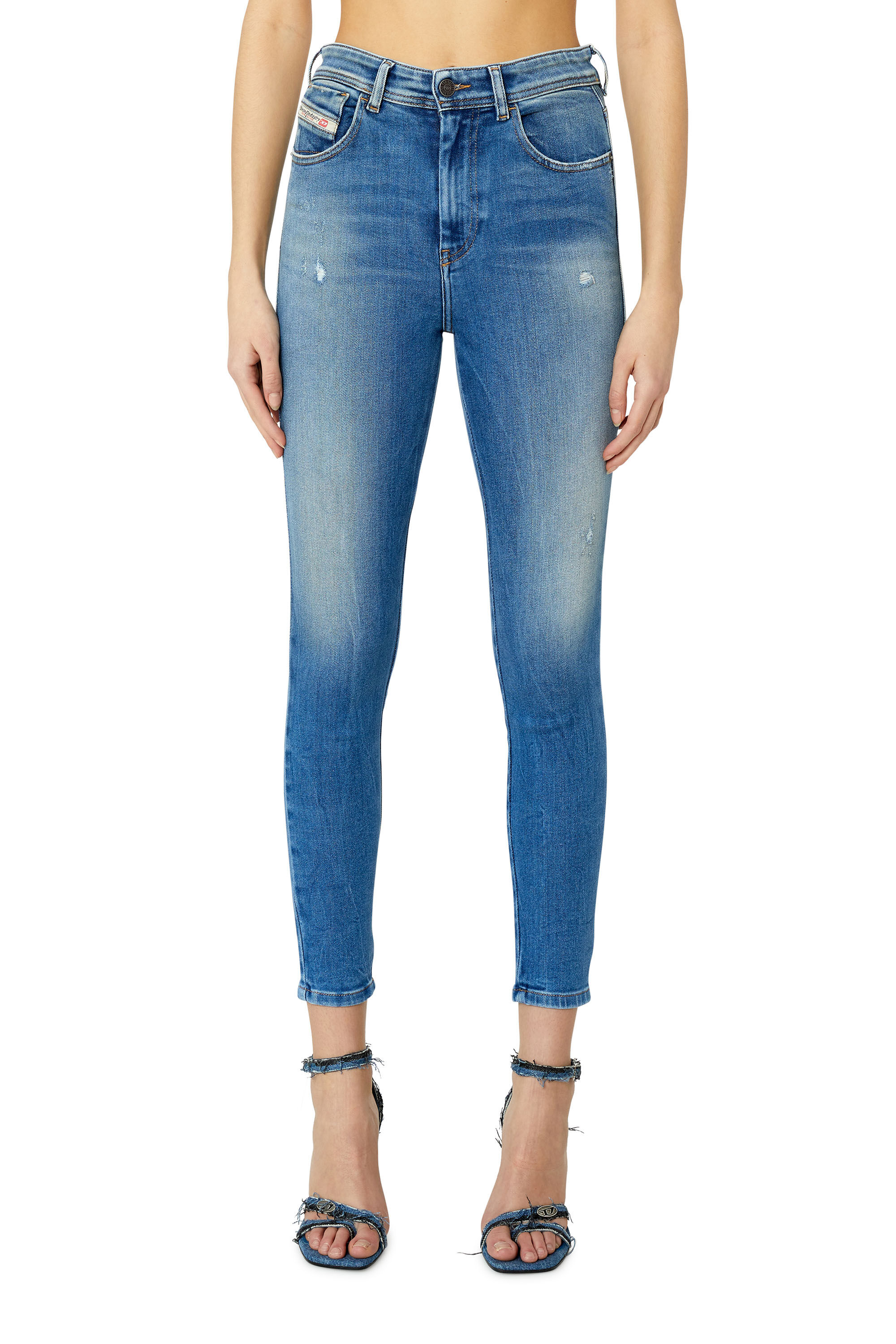 Diesel - 1984 Slandy-High 09E91 Super skinny Jeans, Light Blue - Image 3