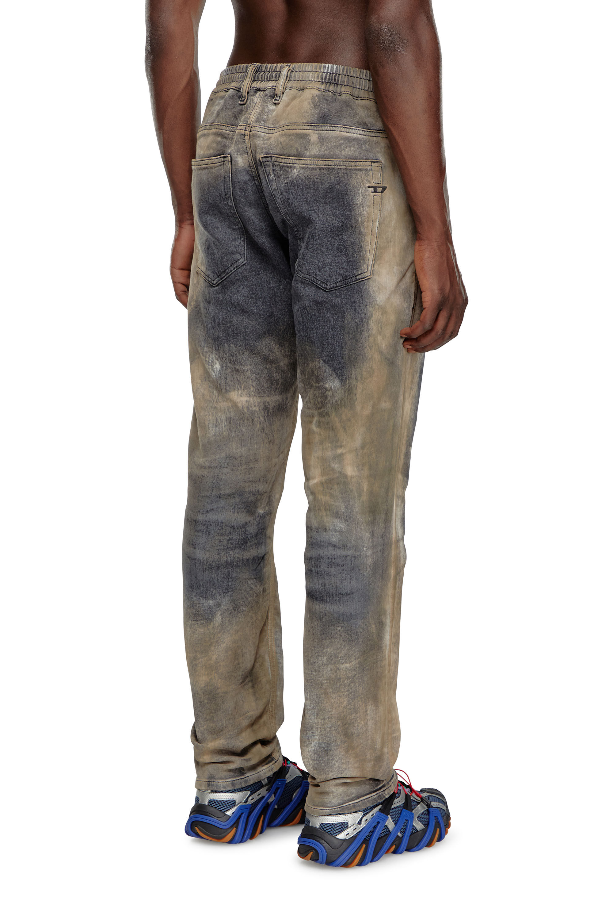 Diesel - Man Tapered 2030 D-Krooley Joggjeans® 068NP, Black/Dark grey - Image 4