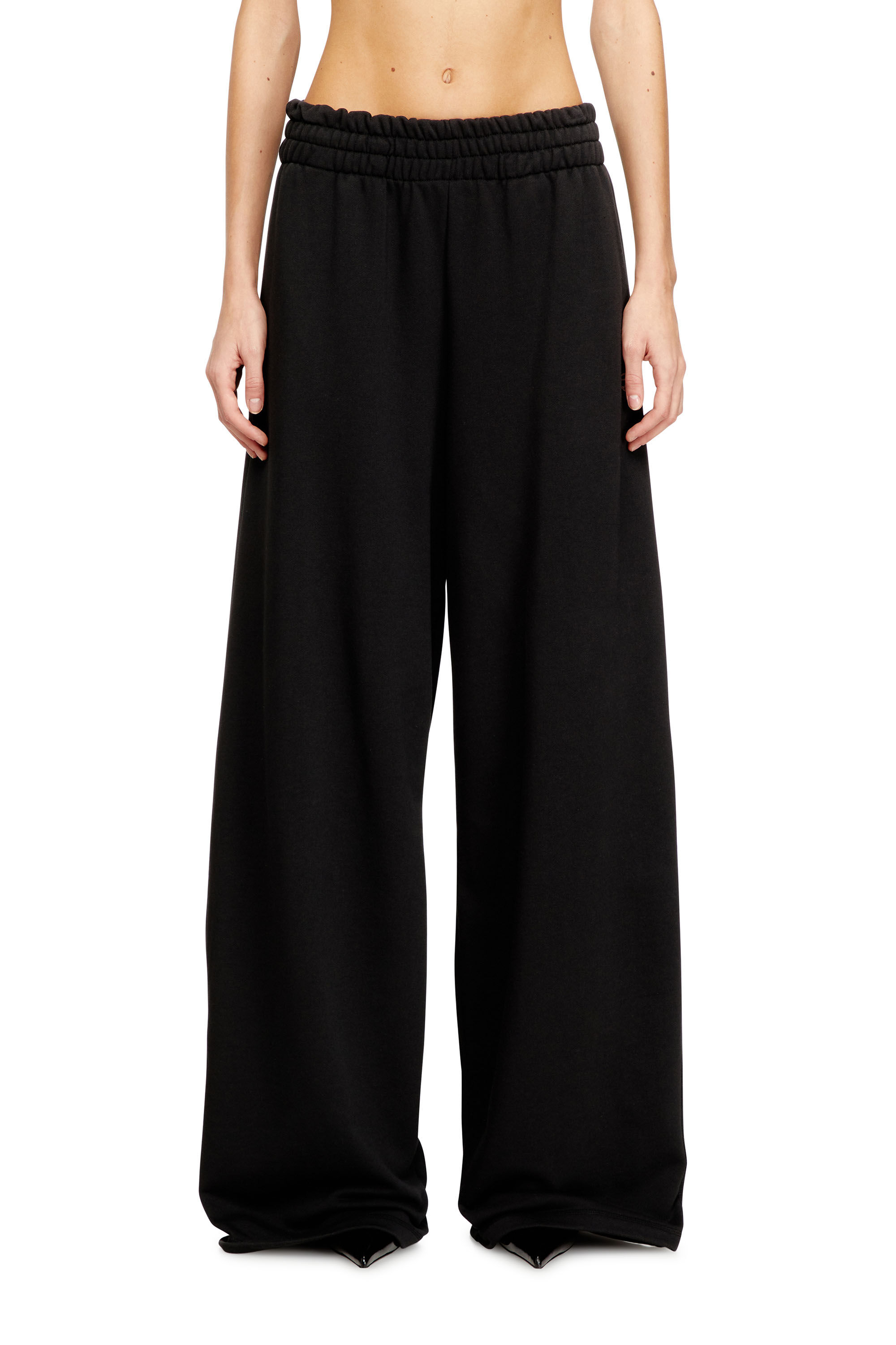 Diesel - P-ZENIA-OD, Woman's Loose track pants with elastic waistband in Black - 3