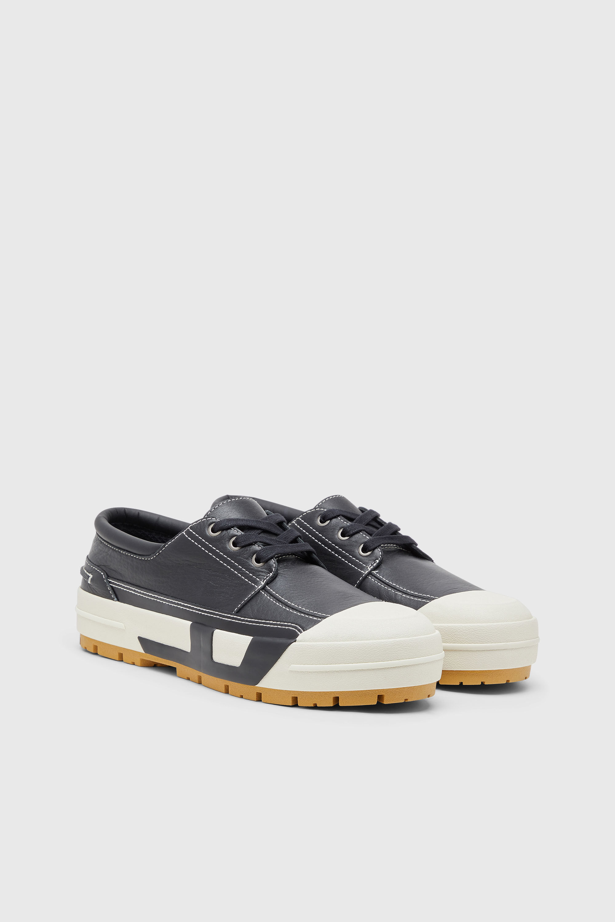 Diesel - S-D-VERSE MOCASSIN, Man's S-D-Verse - Leather hybrid moccasin in Black - 2