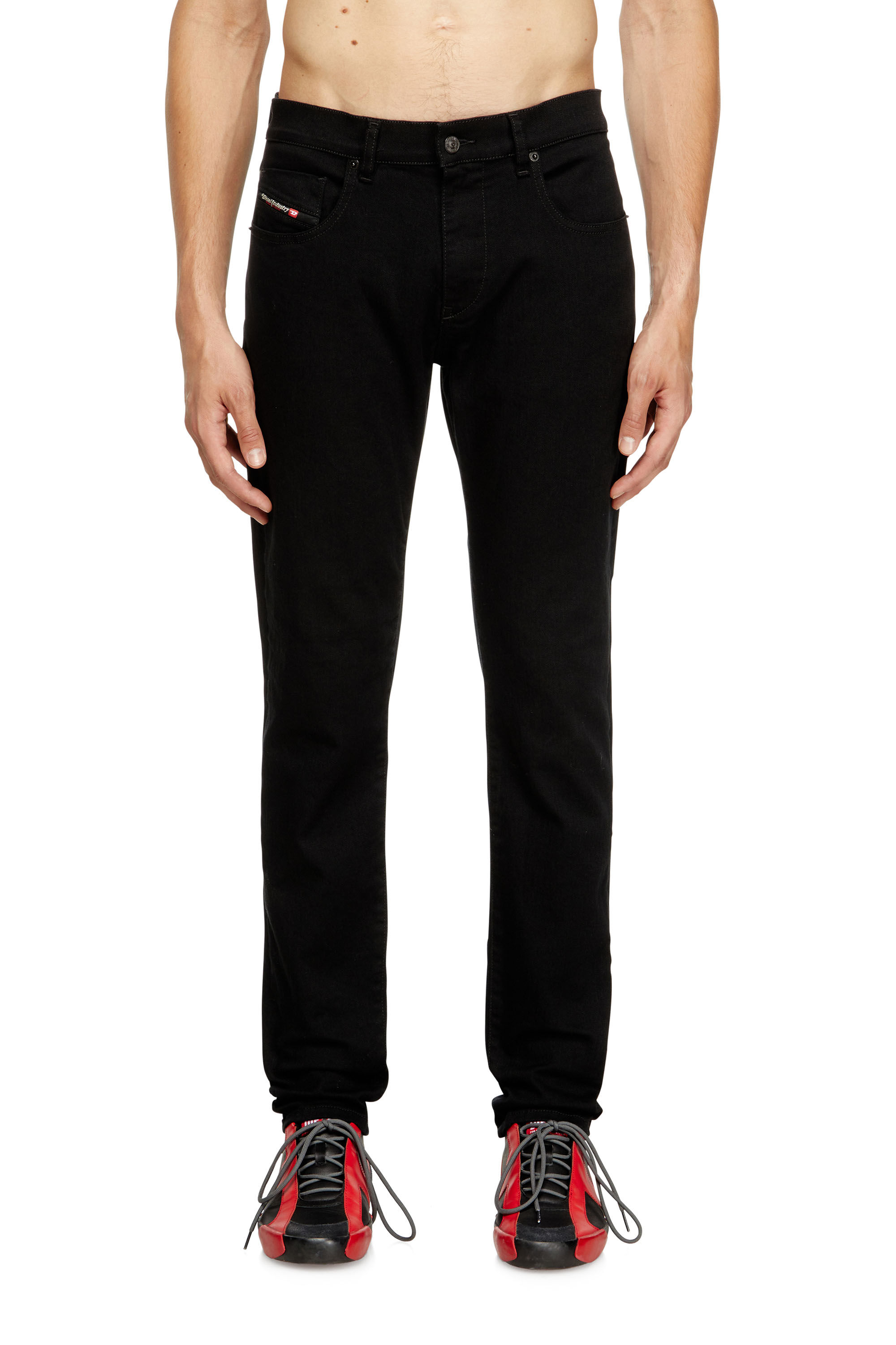 Diesel - Man's Slim Jeans 2019 D-Strukt 069YP, Black/Dark grey - 3